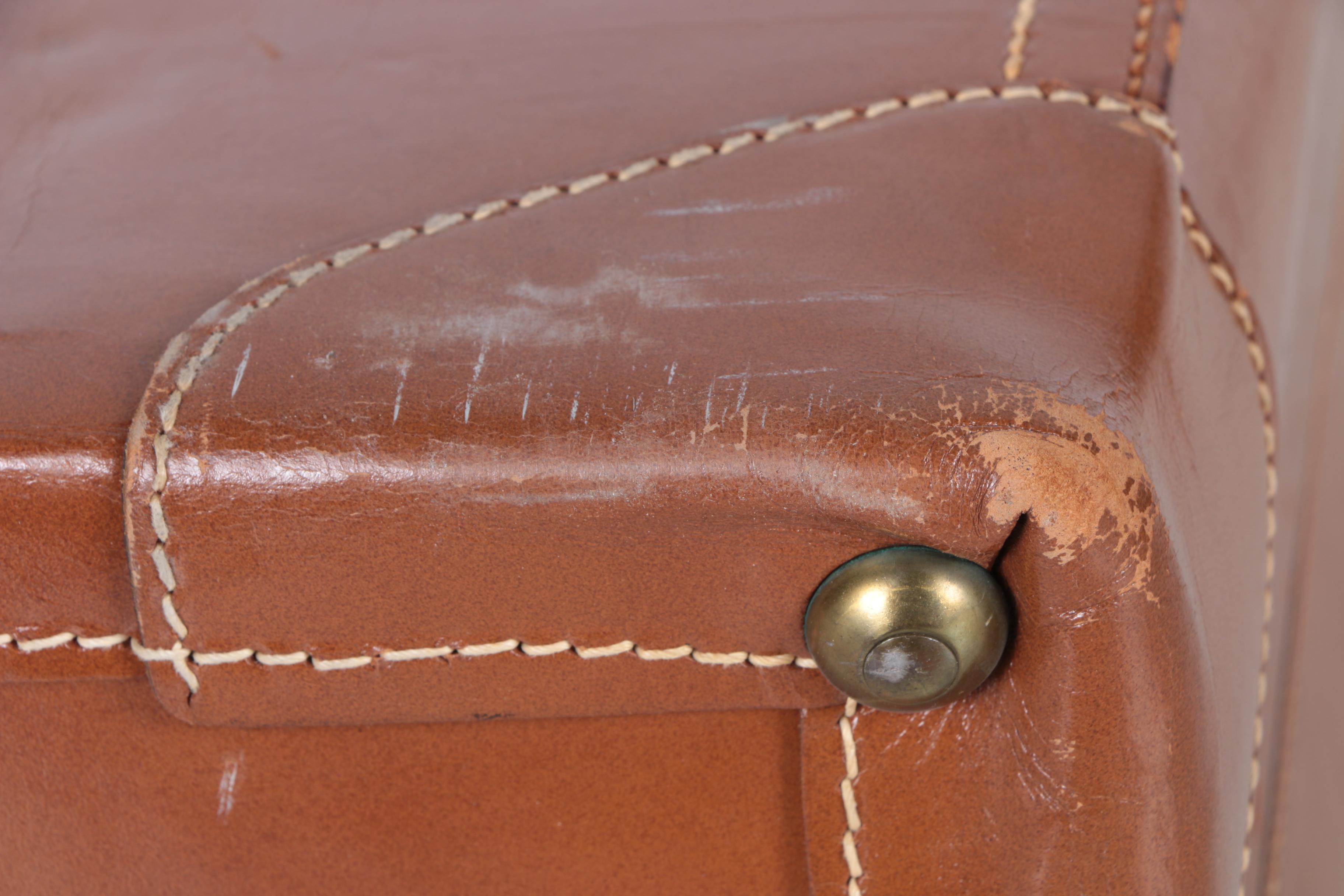 Vintage Leed's Leather Luggage Set with Presto Locks