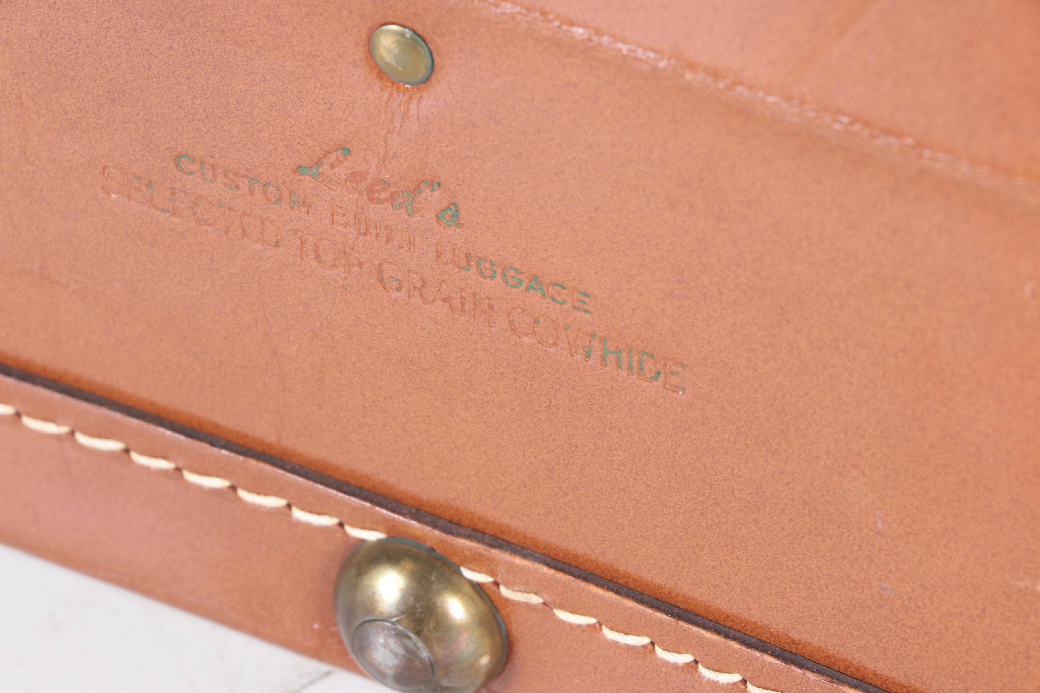 Vintage Leed's Leather Luggage Set with Presto Locks