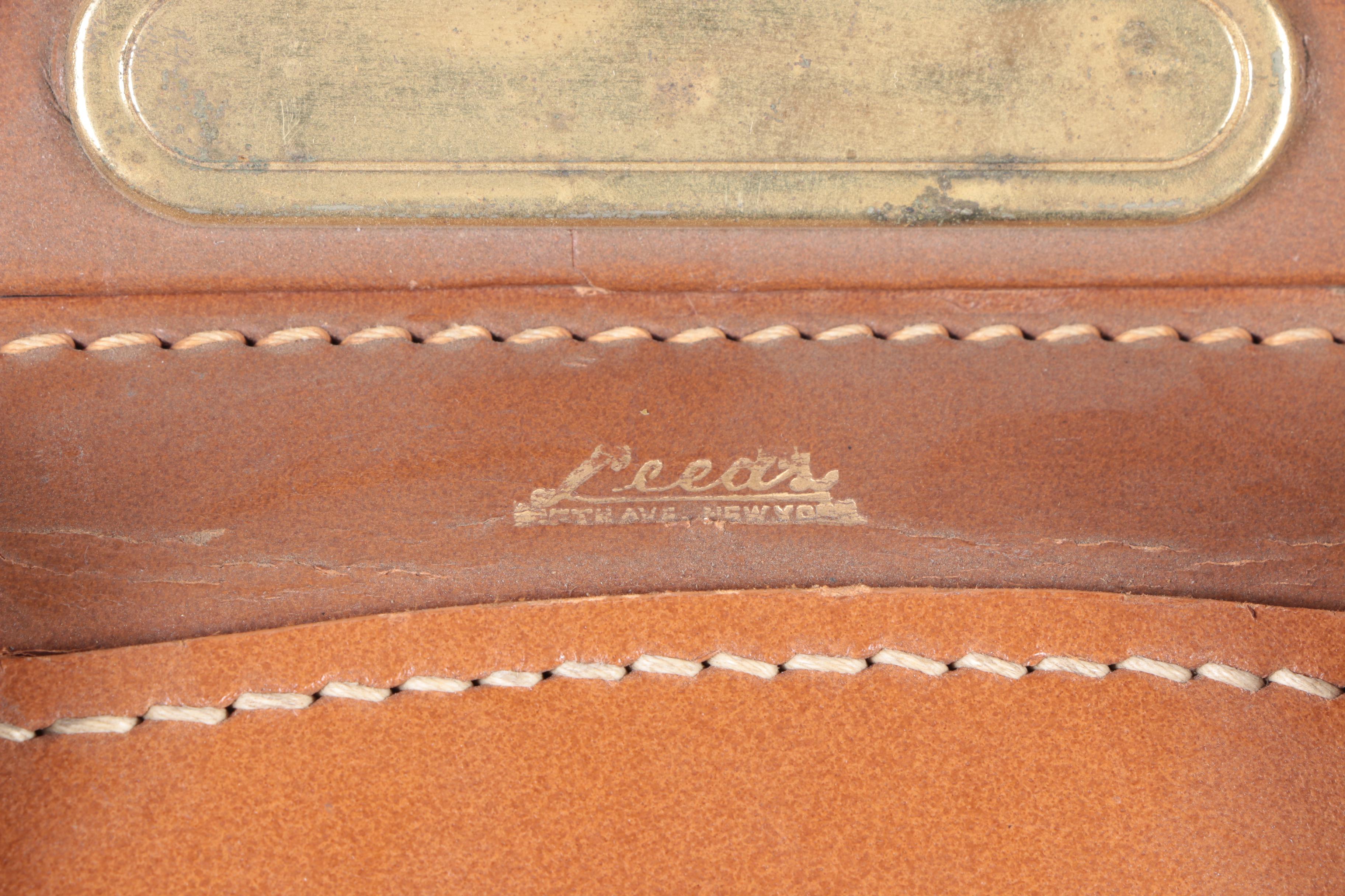 Vintage Leed's Leather Luggage Set with Presto Locks