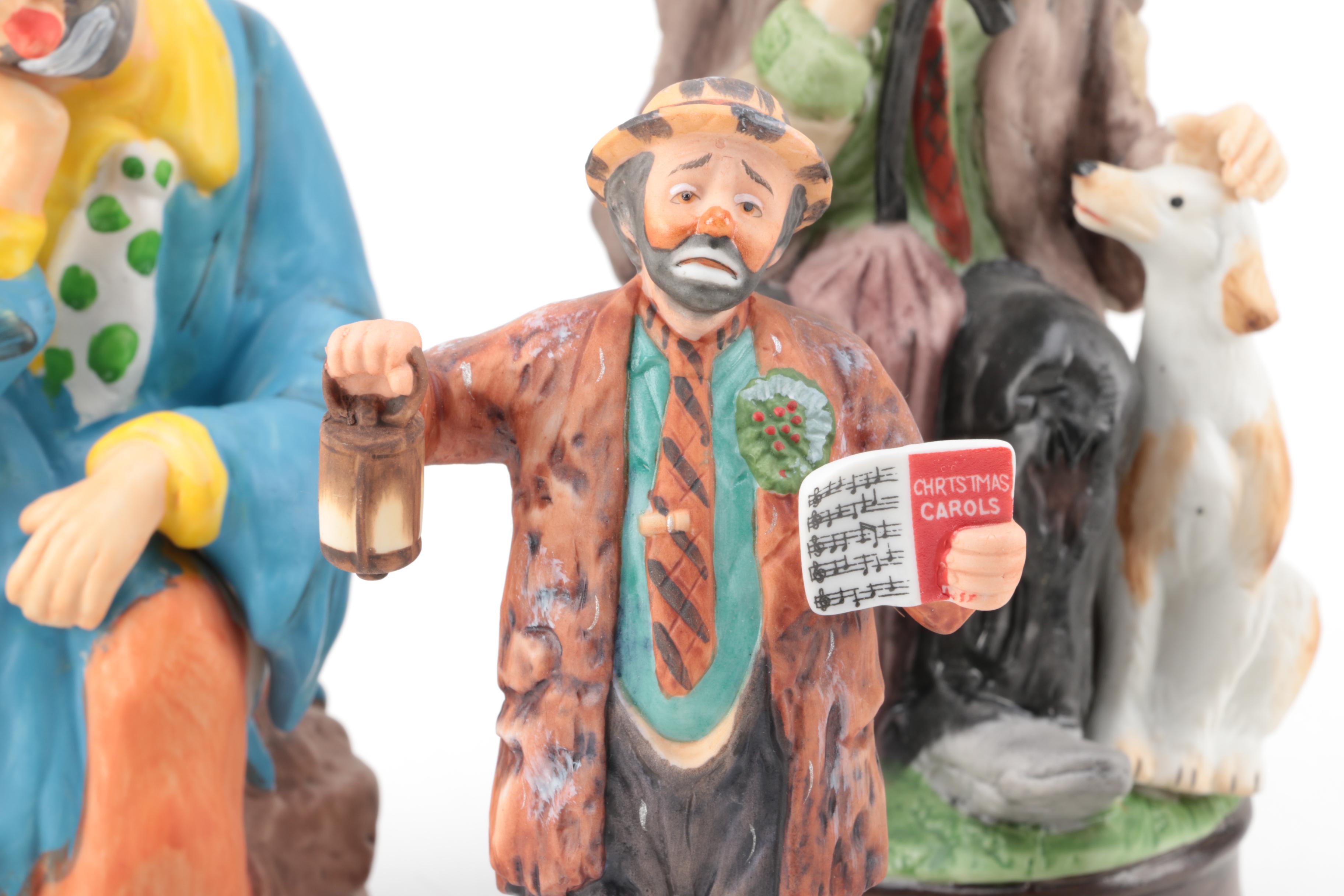 Flambro Emmett Kelly Junior Weary Willy Clown Figurines