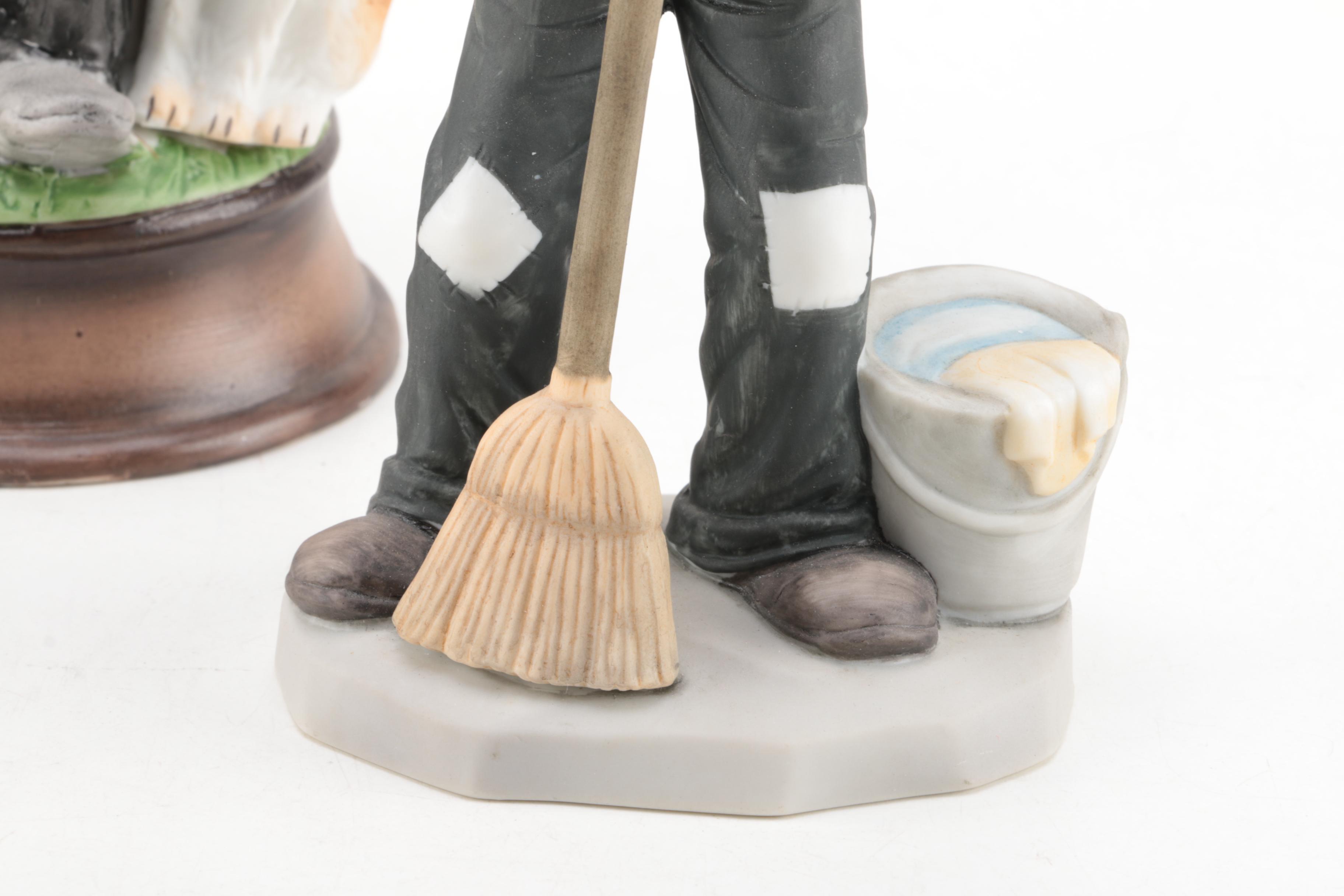 Flambro Emmett Kelly Junior Weary Willy Clown Figurines