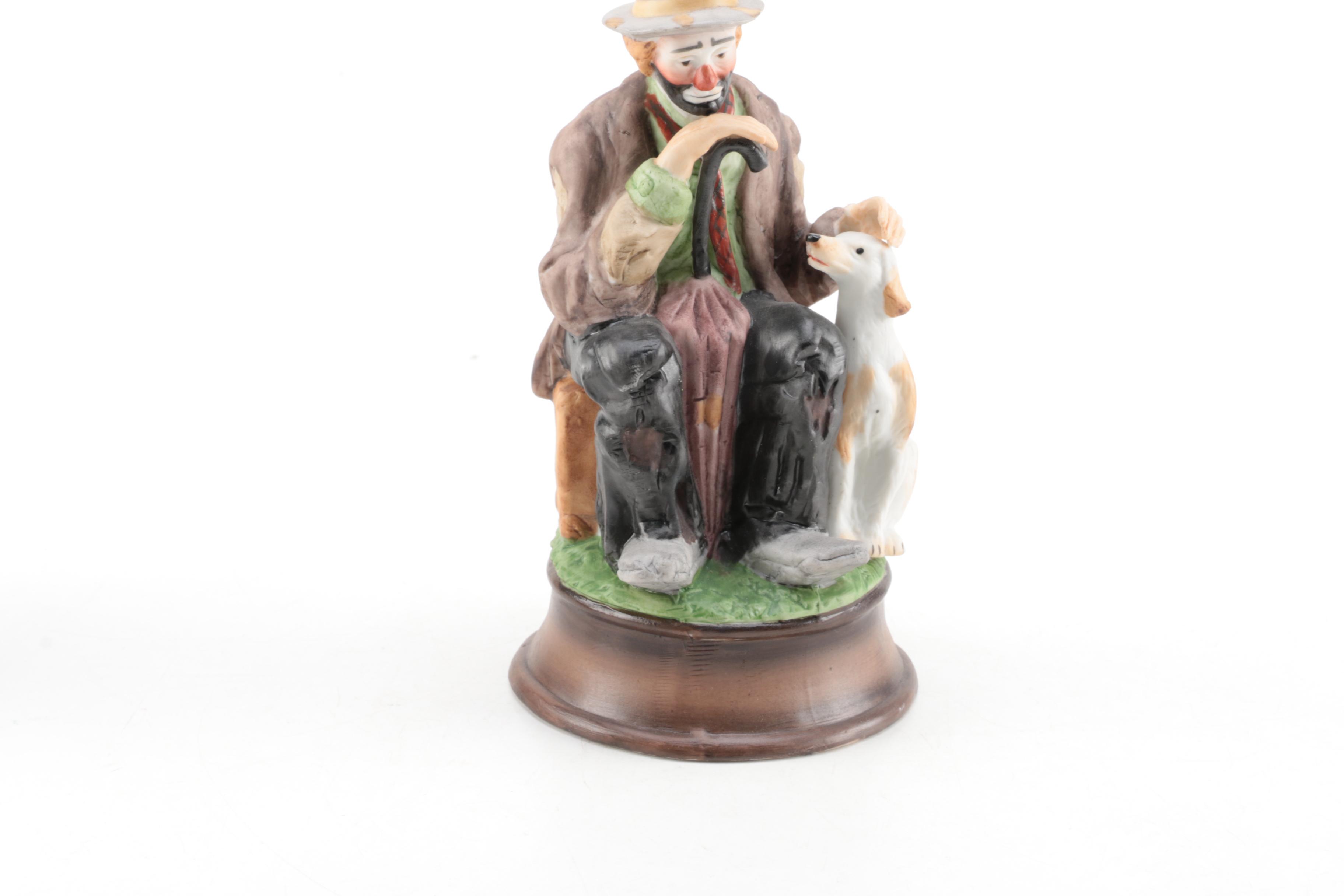 Flambro Emmett Kelly Junior Weary Willy Clown Figurines