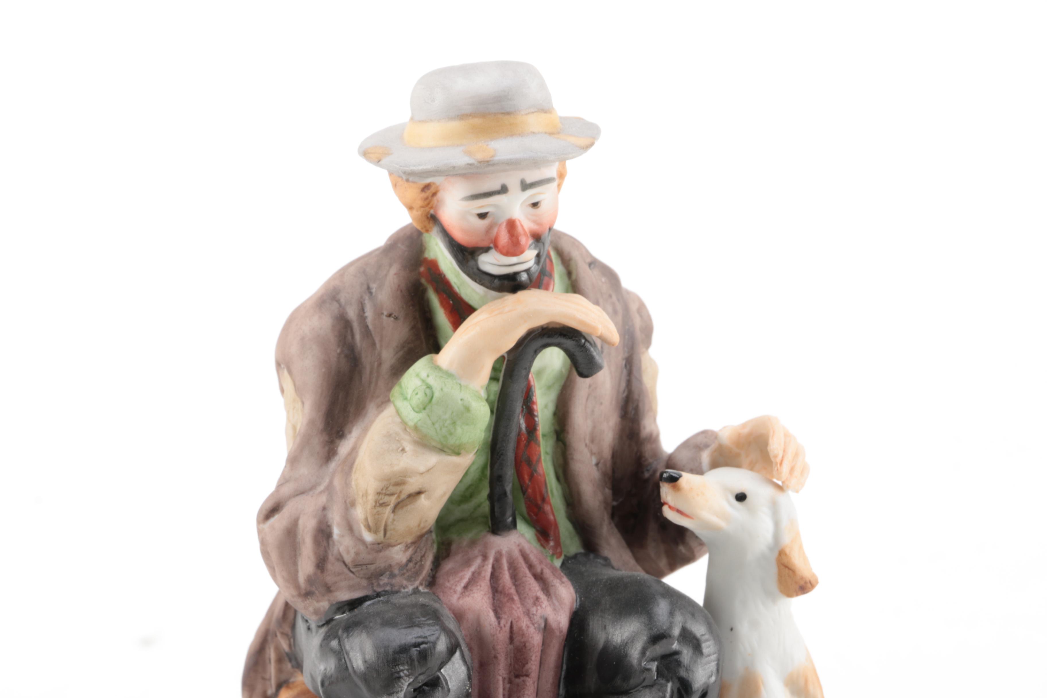 Flambro Emmett Kelly Junior Weary Willy Clown Figurines