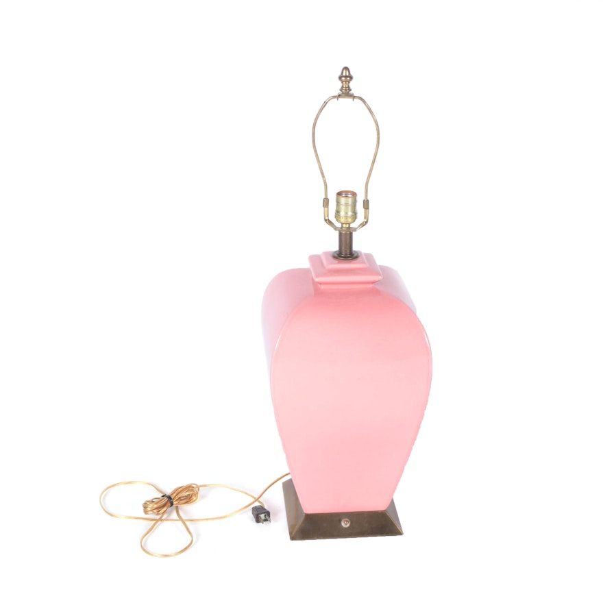 Vintage Pink Ceramic Table Lamp