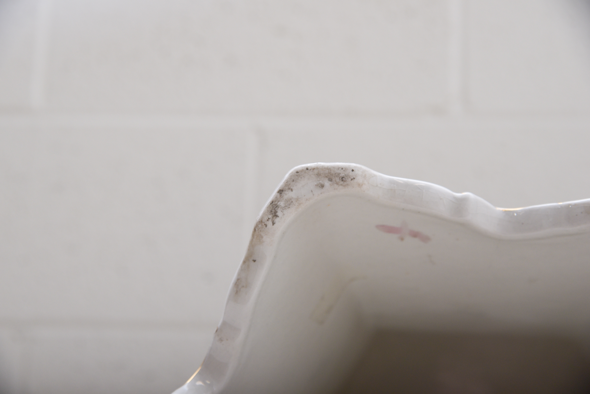 Antique Wheeling Pottery Glazed Accent Table