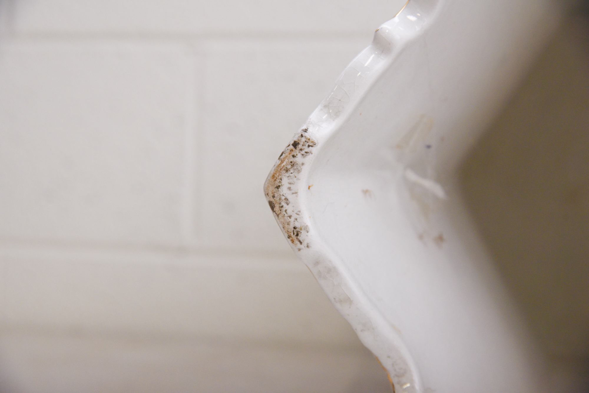 Antique Wheeling Pottery Glazed Accent Table