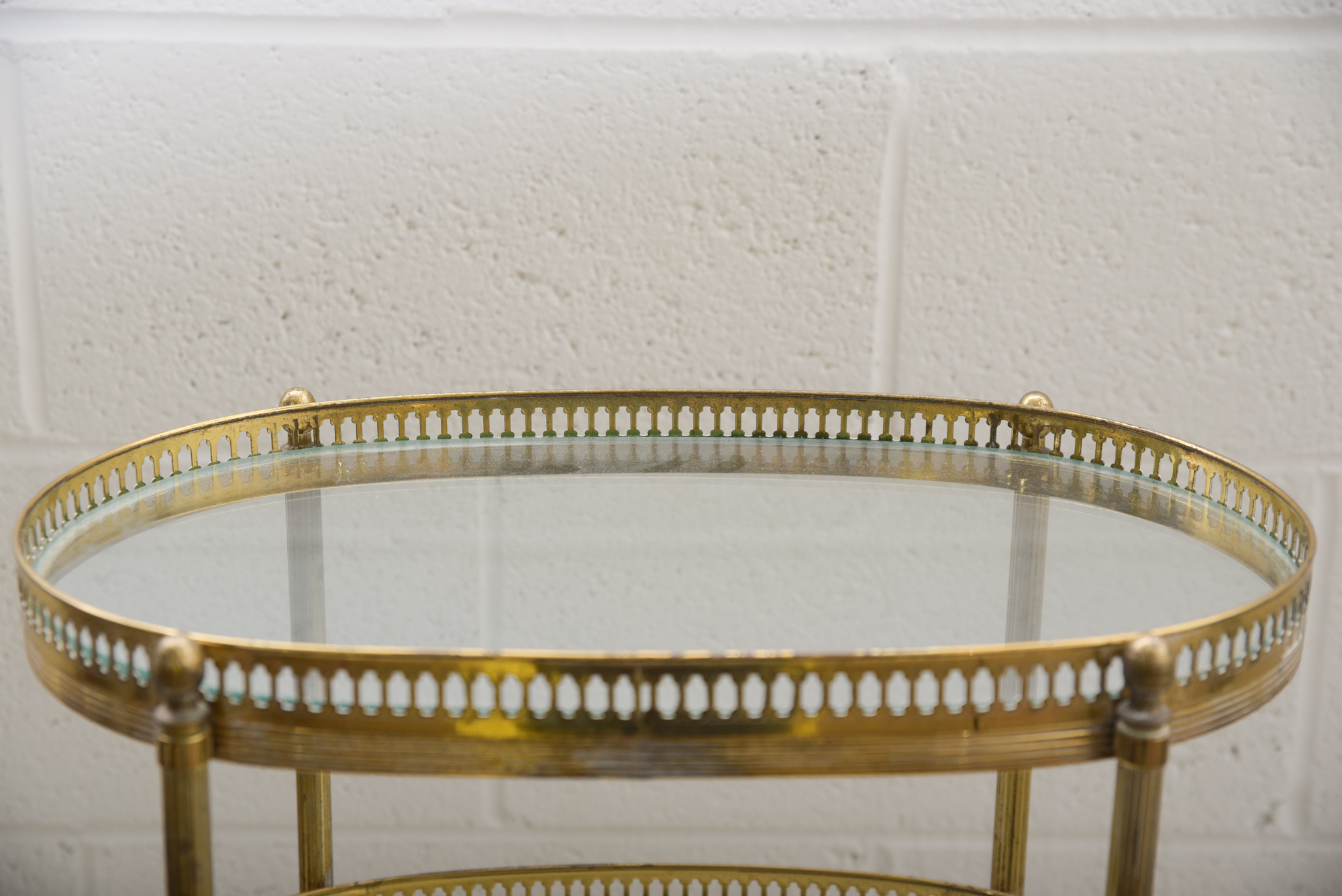 Brass-Tone Pierced Three-Tier Stand