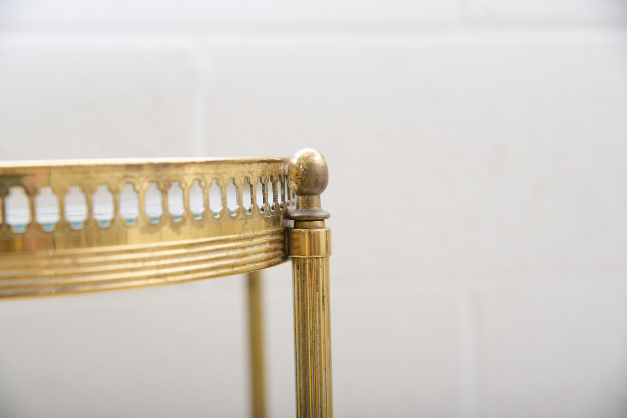 Brass-Tone Pierced Three-Tier Stand
