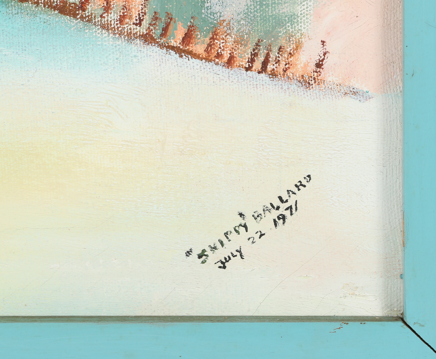 "Skippy" Ballard Oil Painting of Man in Rocking Chair