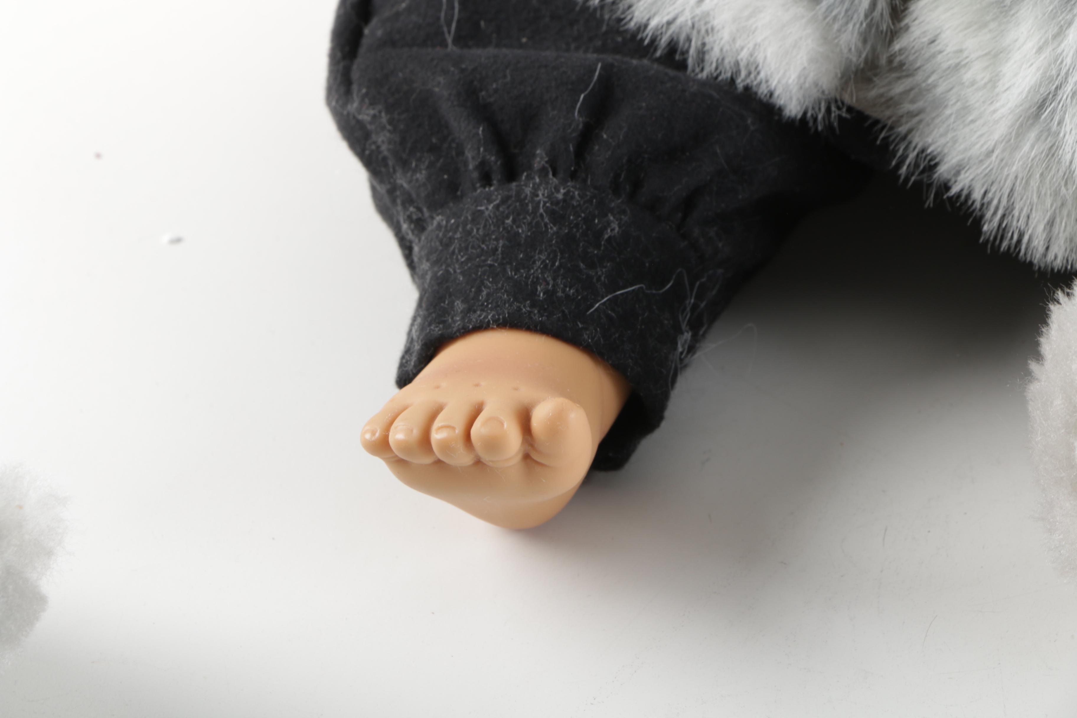 Götz "Carlos" Vinyl Dribble Doll and Heritage Porcelain Innuit Style Doll