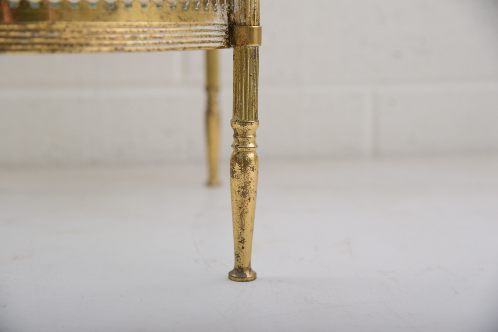 Brass-Tone Pierced Three-Tier Stand