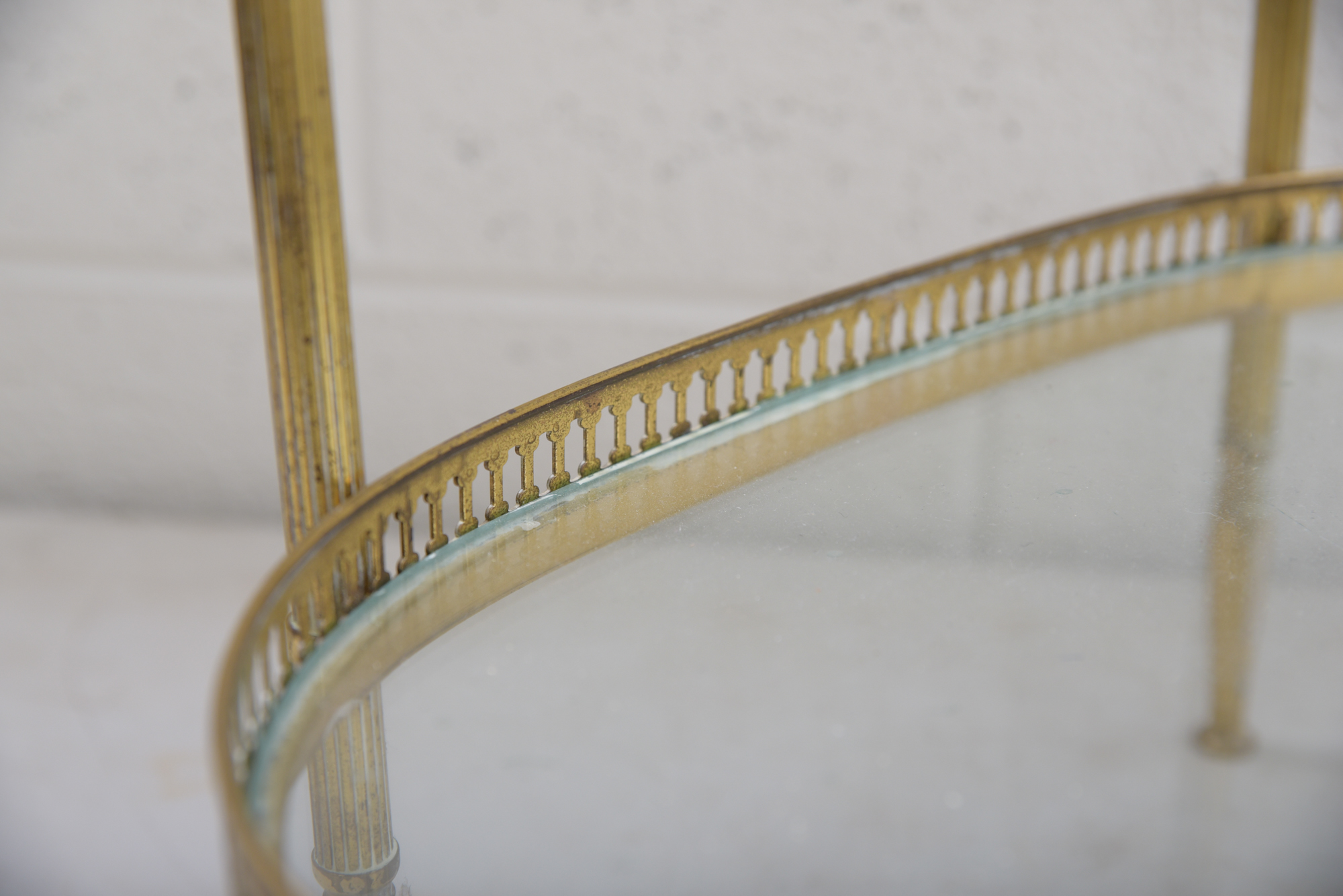 Brass-Tone Pierced Three-Tier Stand