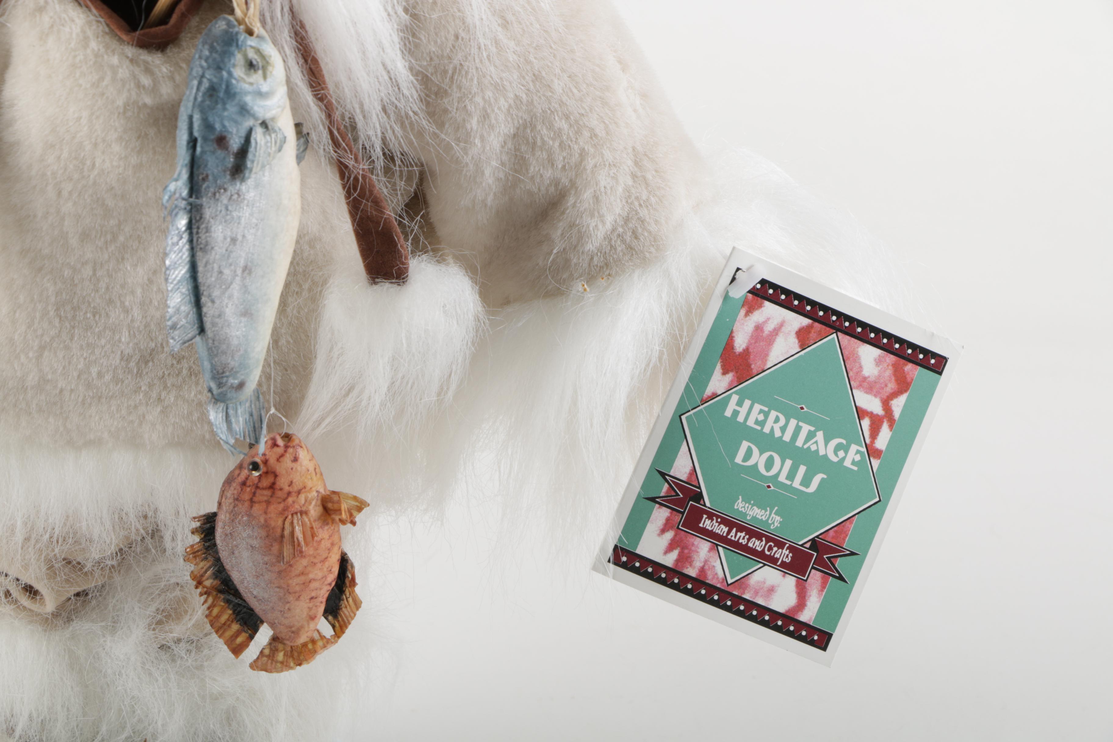 Götz "Carlos" Vinyl Dribble Doll and Heritage Porcelain Innuit Style Doll