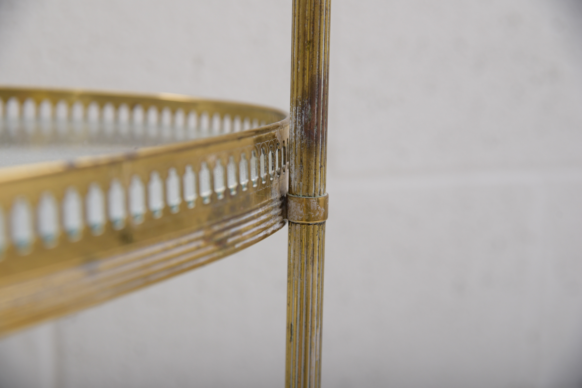 Brass-Tone Pierced Three-Tier Stand