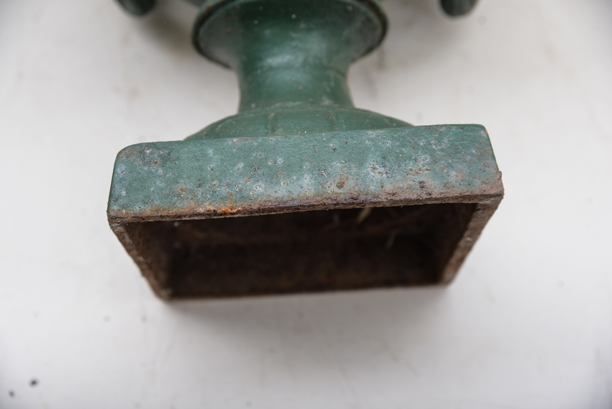 Green Painted Classical Style Cast Iron Planters