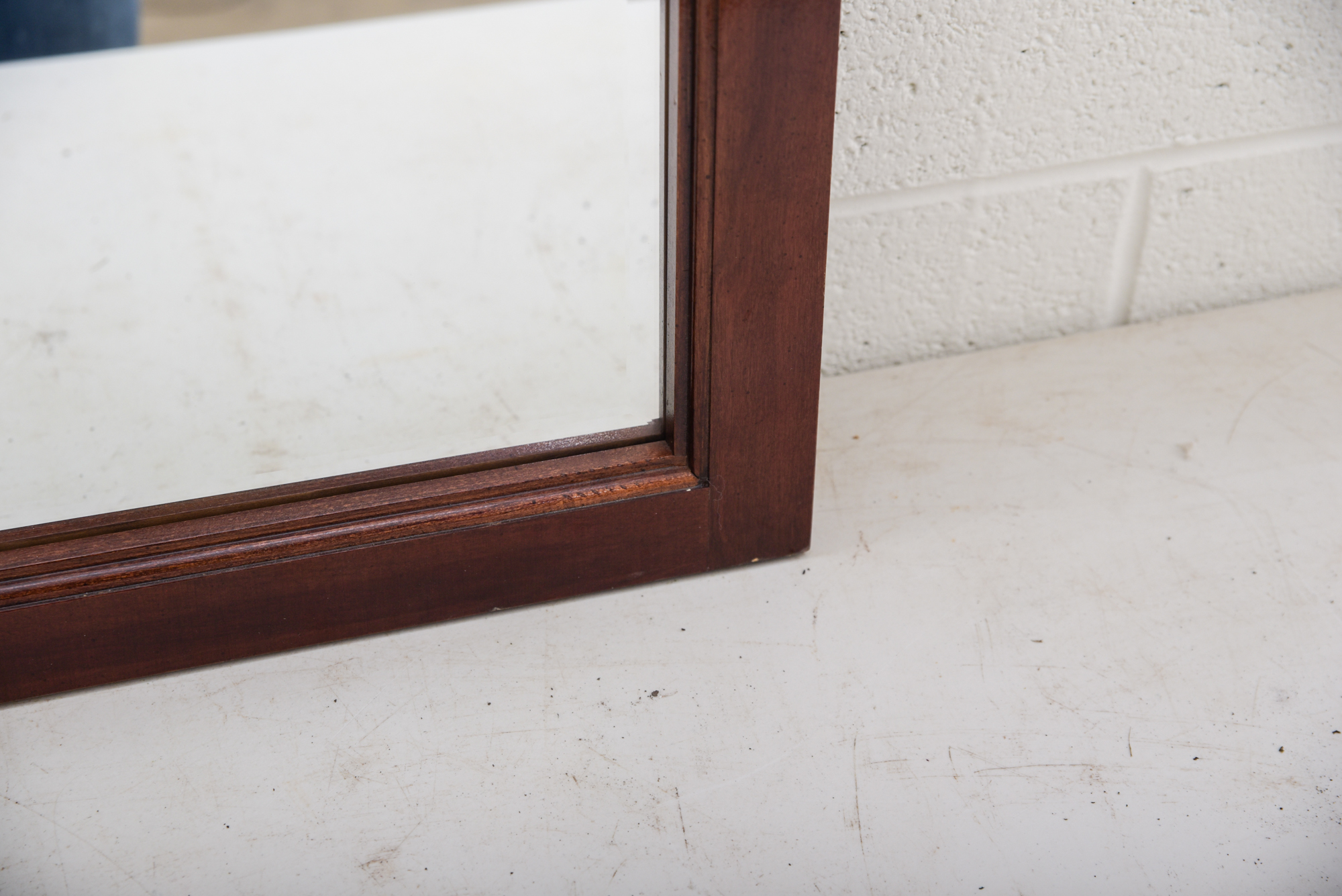 Arched Wood Framed Wall Mirror