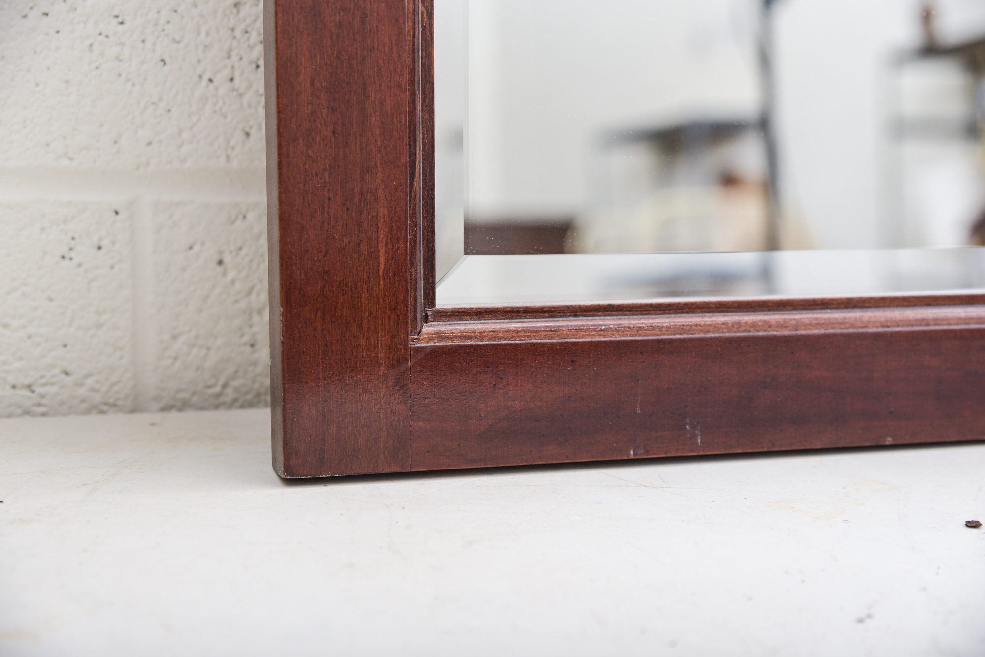 Arched Wood Framed Wall Mirror