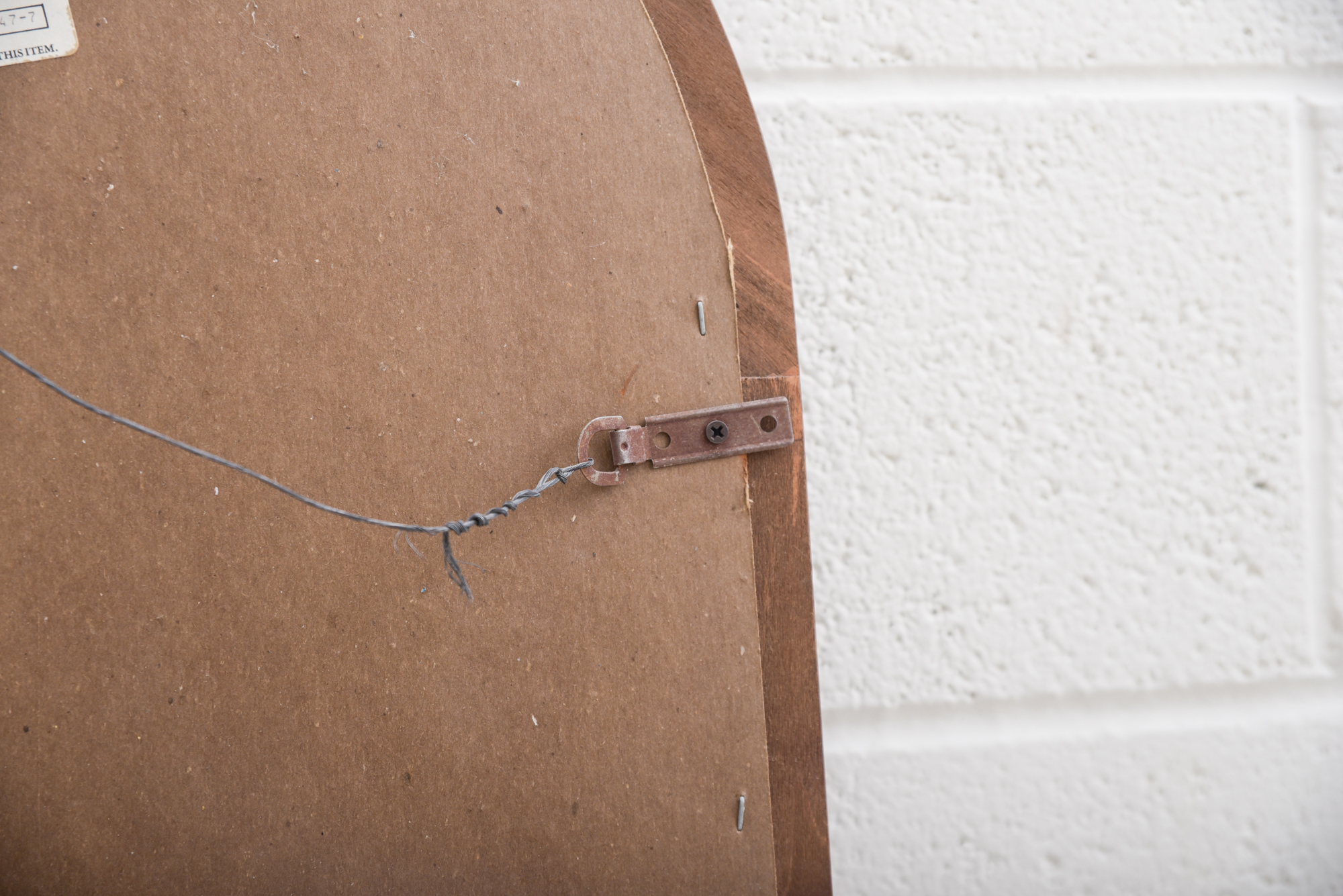 Arched Wood Framed Wall Mirror