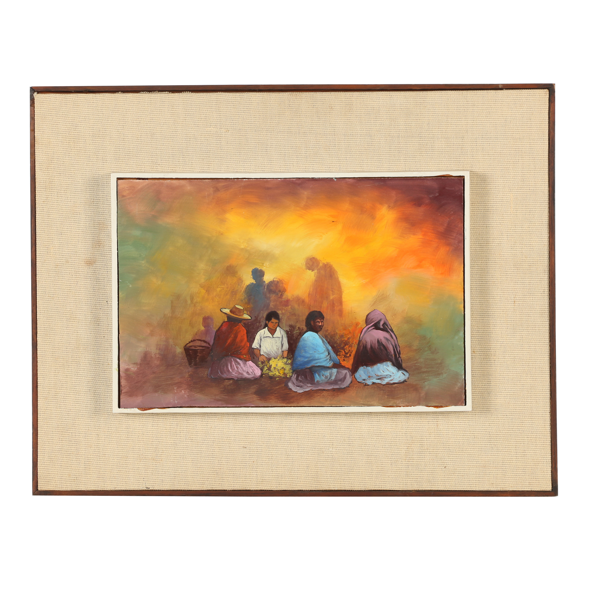 Irv Kolodny Oil Painting of Seated Figures