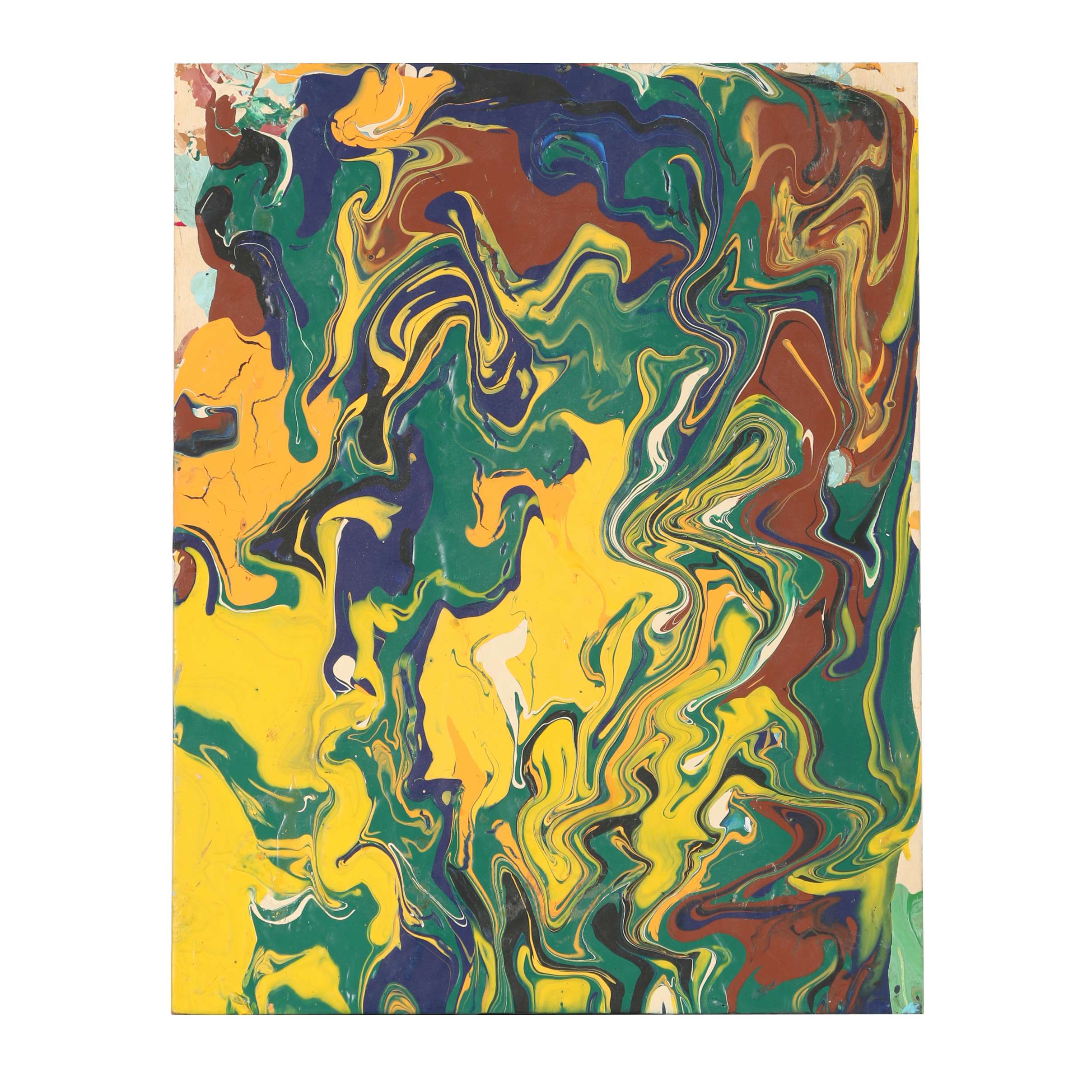 Acrylic Painting of Marbled Composition