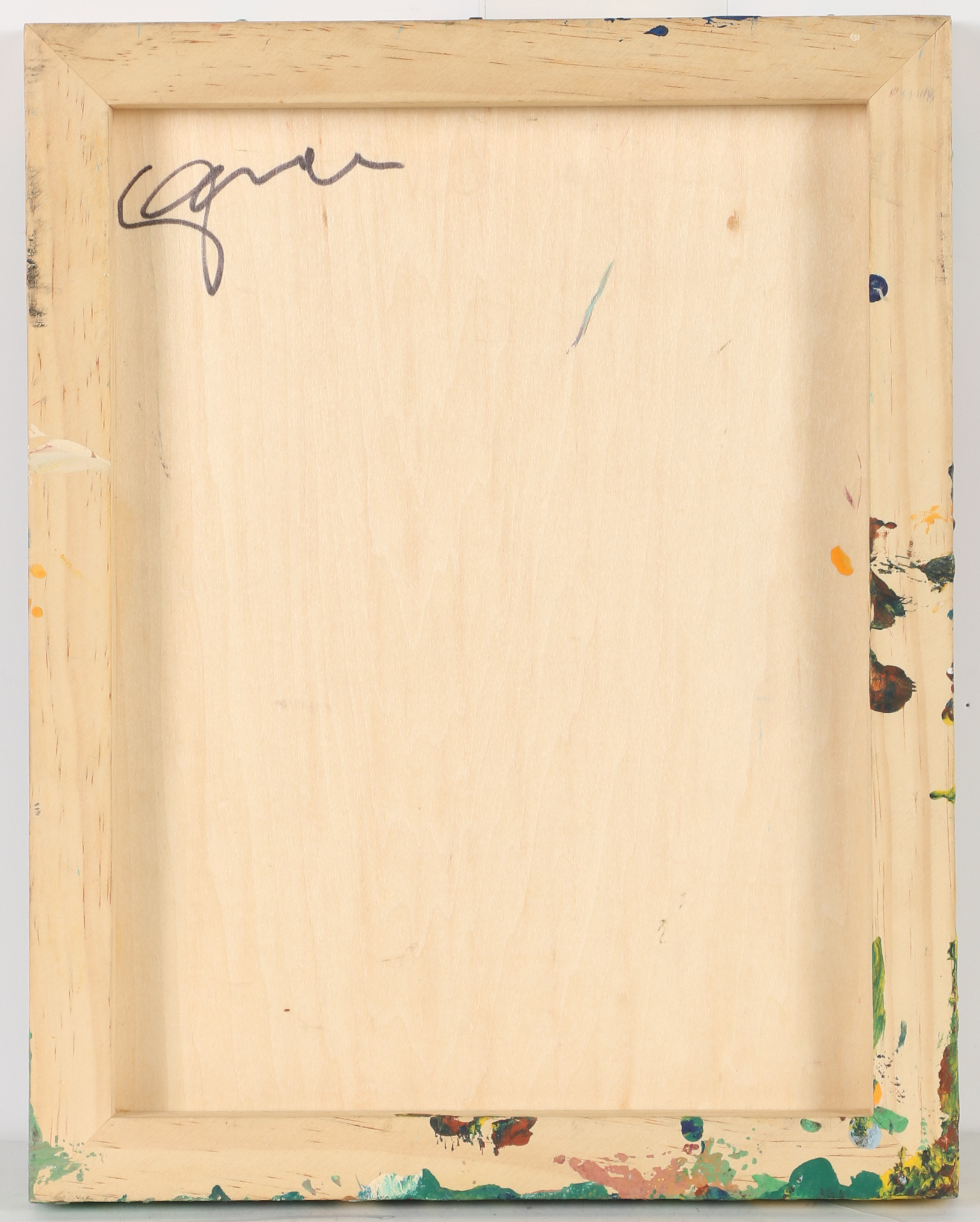 Acrylic Painting of Marbled Composition