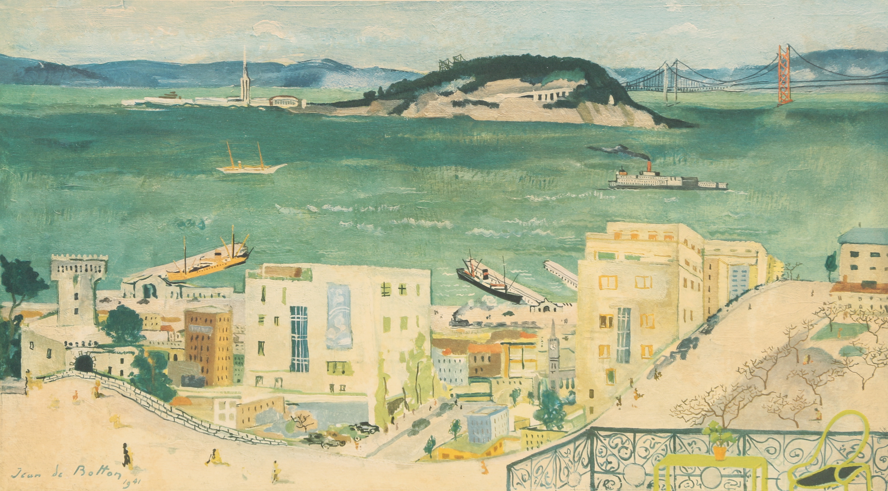 Jean Isy de Botton Limited Edition Offset Lithograph "San Francisco"