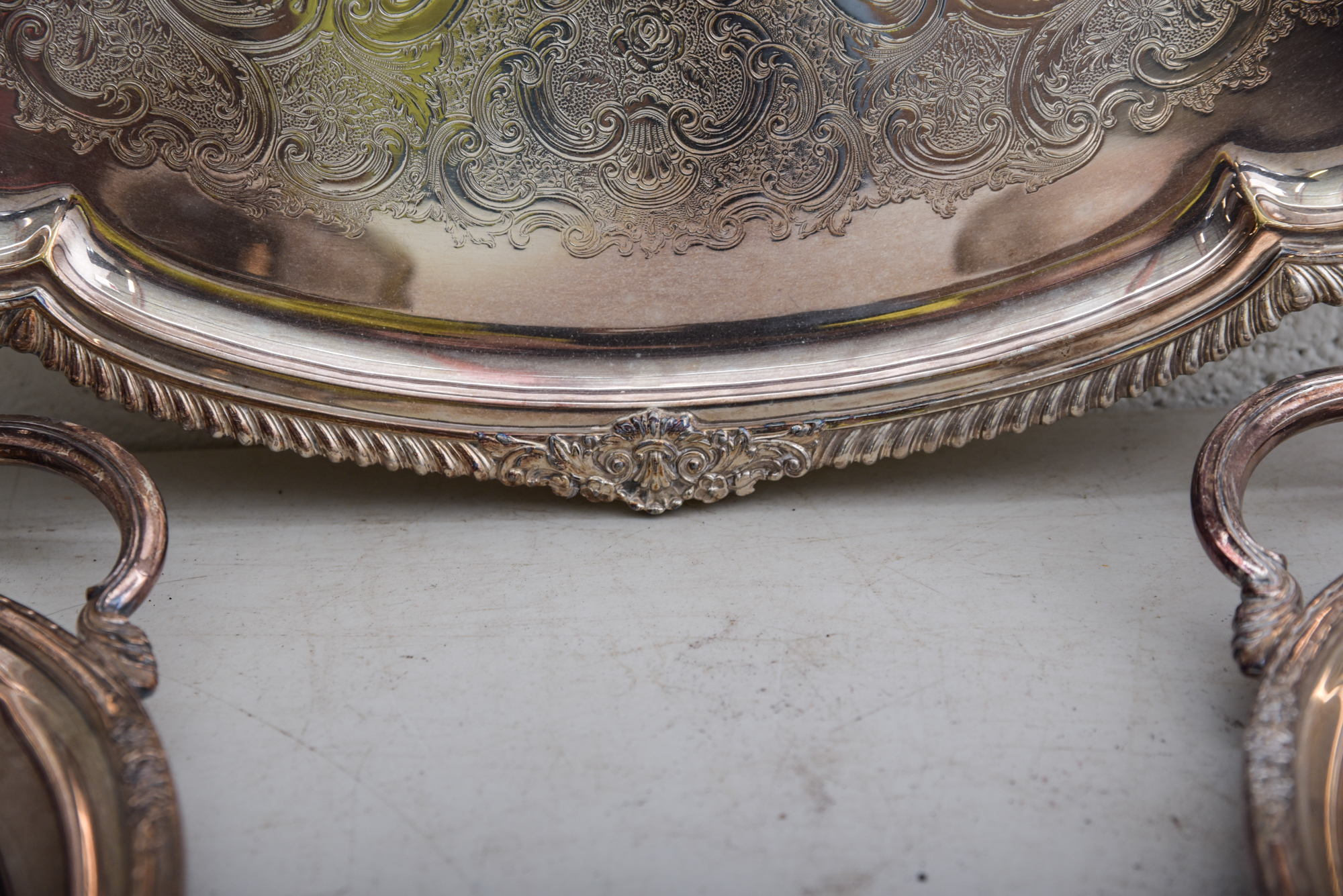 Gorham "Superfine" Silver Plate Platter and International Silver Co. Pieces