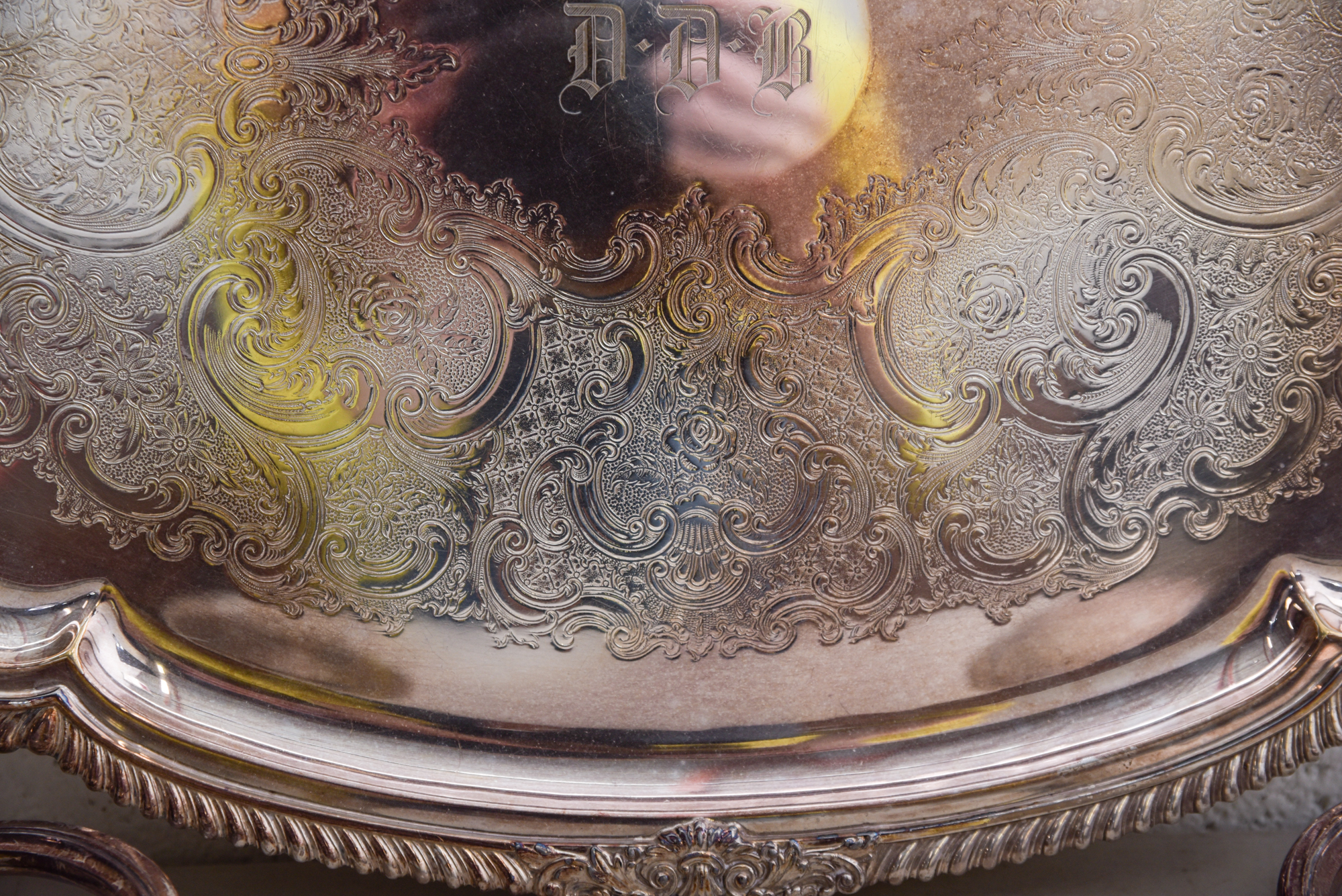 Gorham "Superfine" Silver Plate Platter and International Silver Co. Pieces