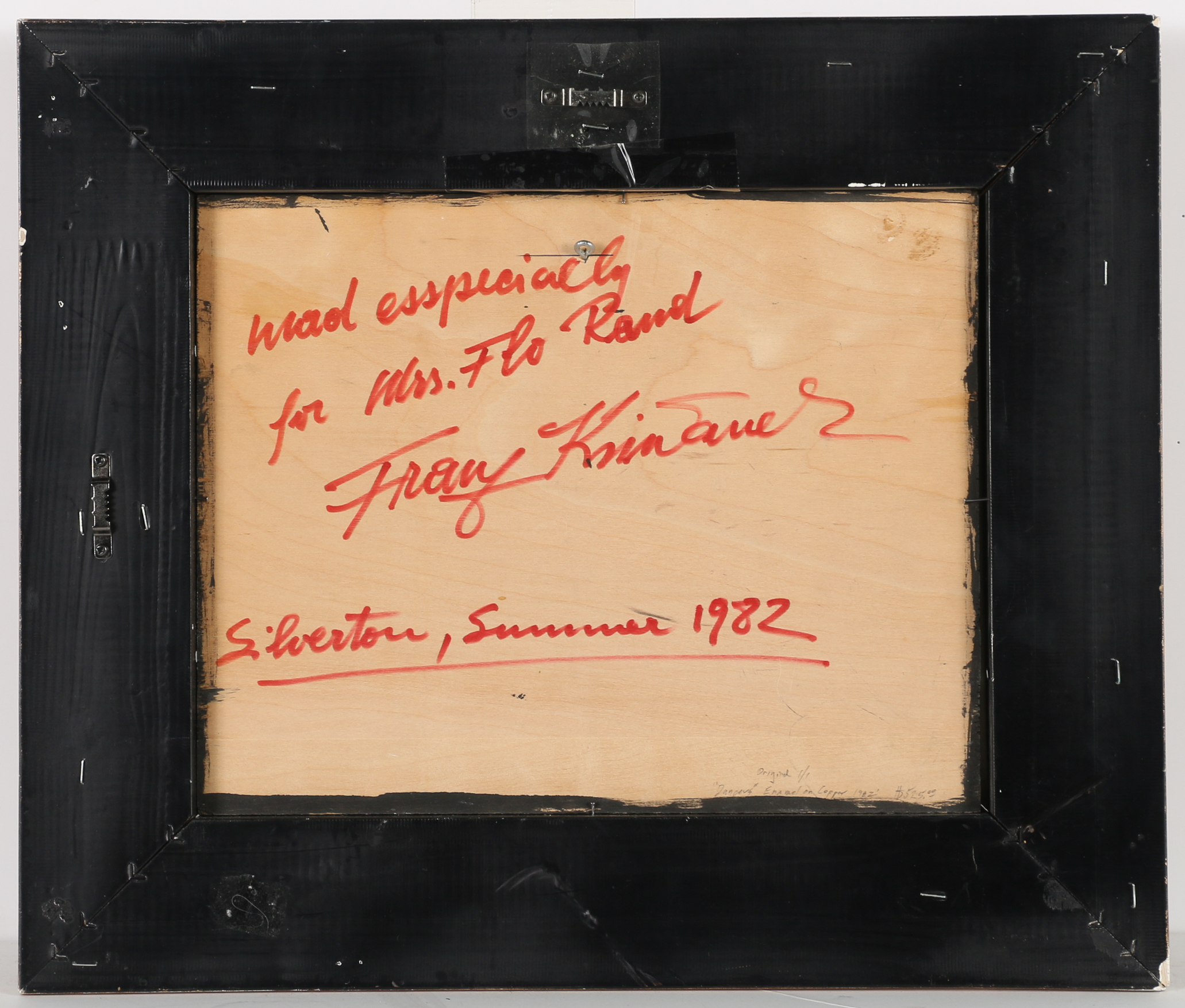 20th Century Enamel on Copper Plaque "Dancers"