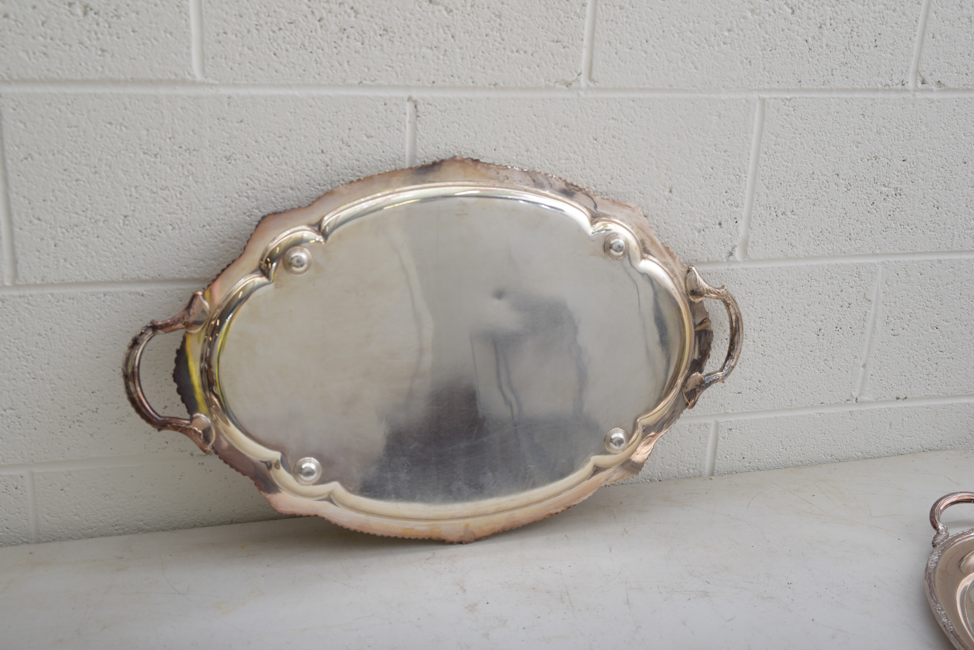 Gorham "Superfine" Silver Plate Platter and International Silver Co. Pieces