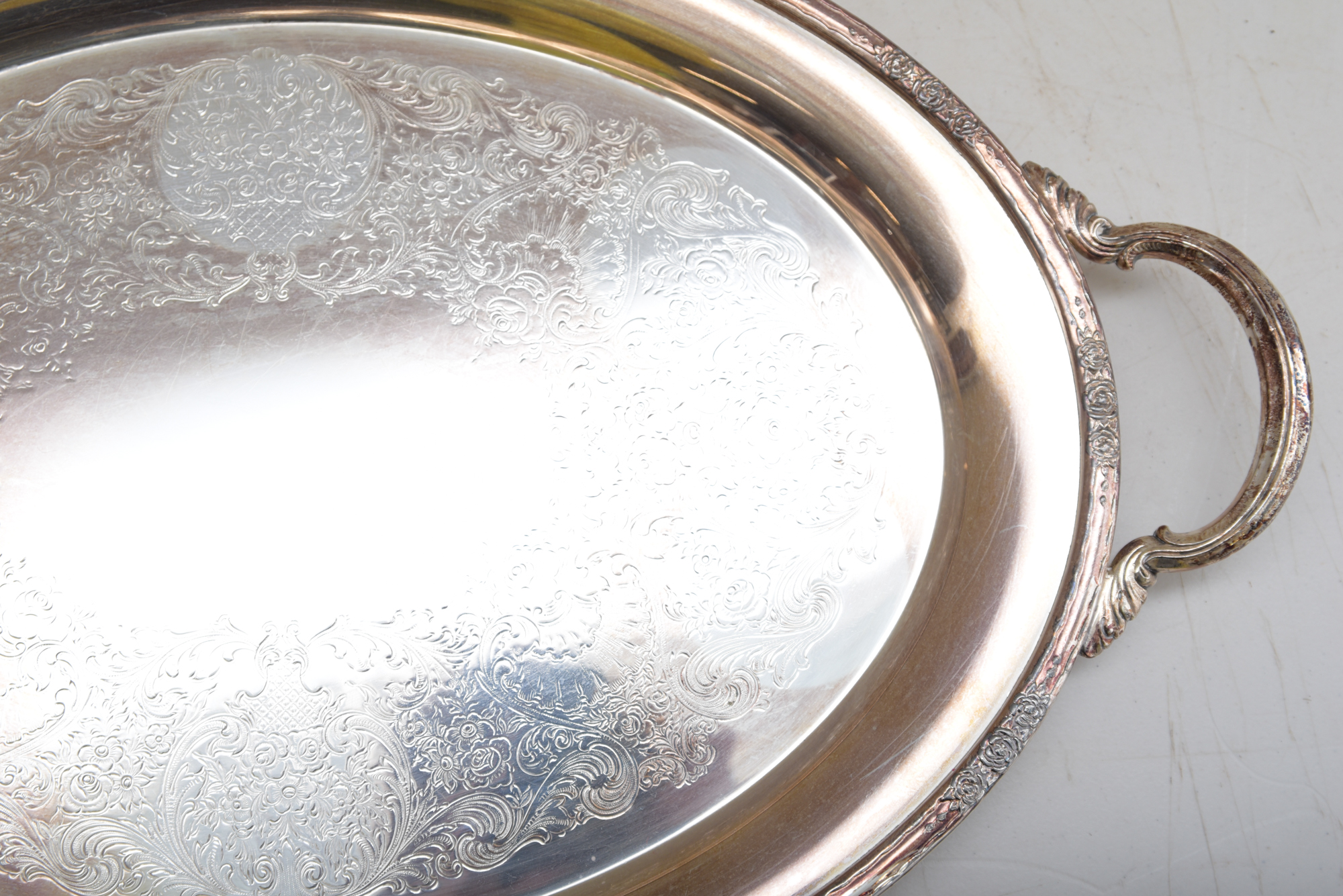 Gorham "Superfine" Silver Plate Platter and International Silver Co. Pieces