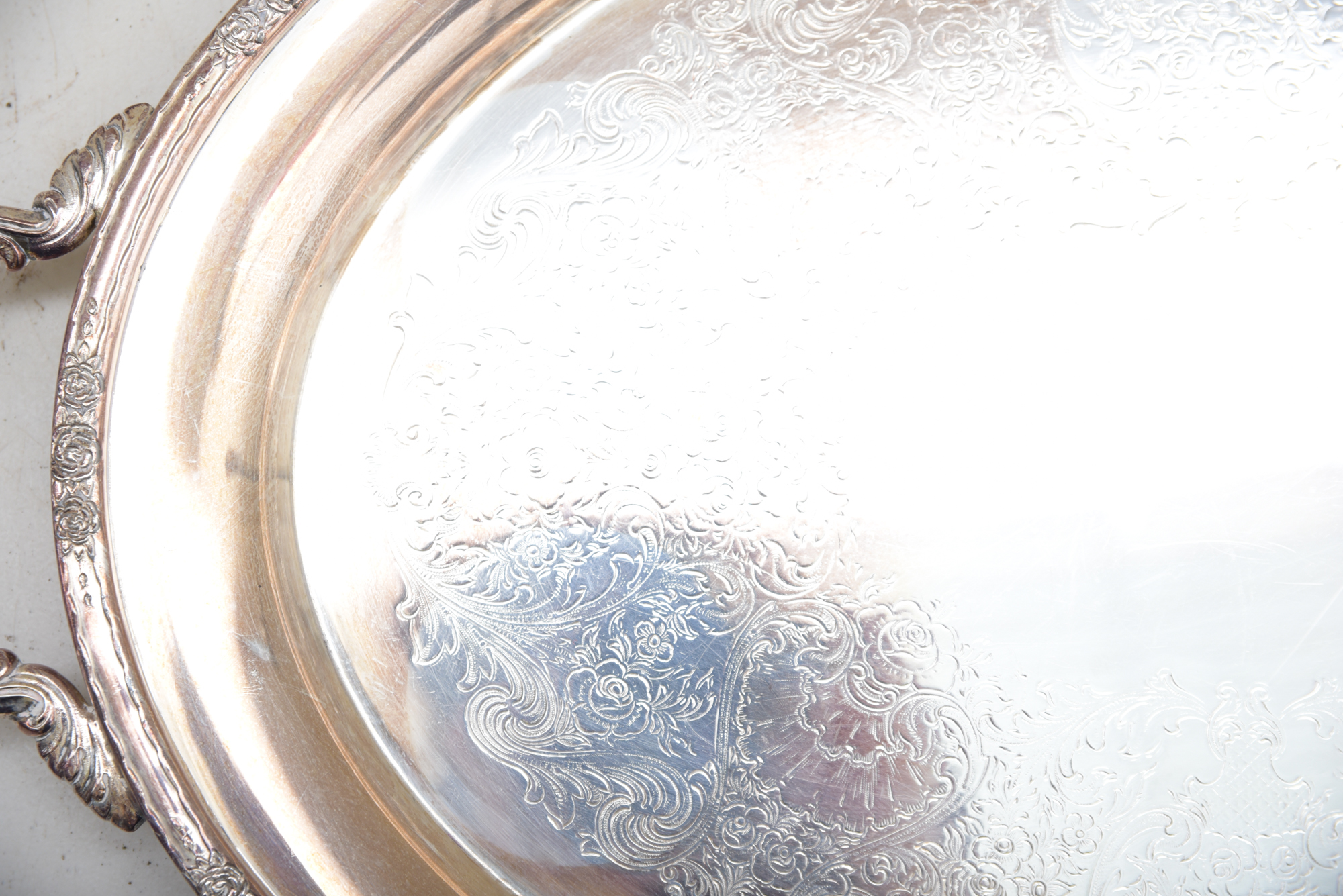 Gorham "Superfine" Silver Plate Platter and International Silver Co. Pieces