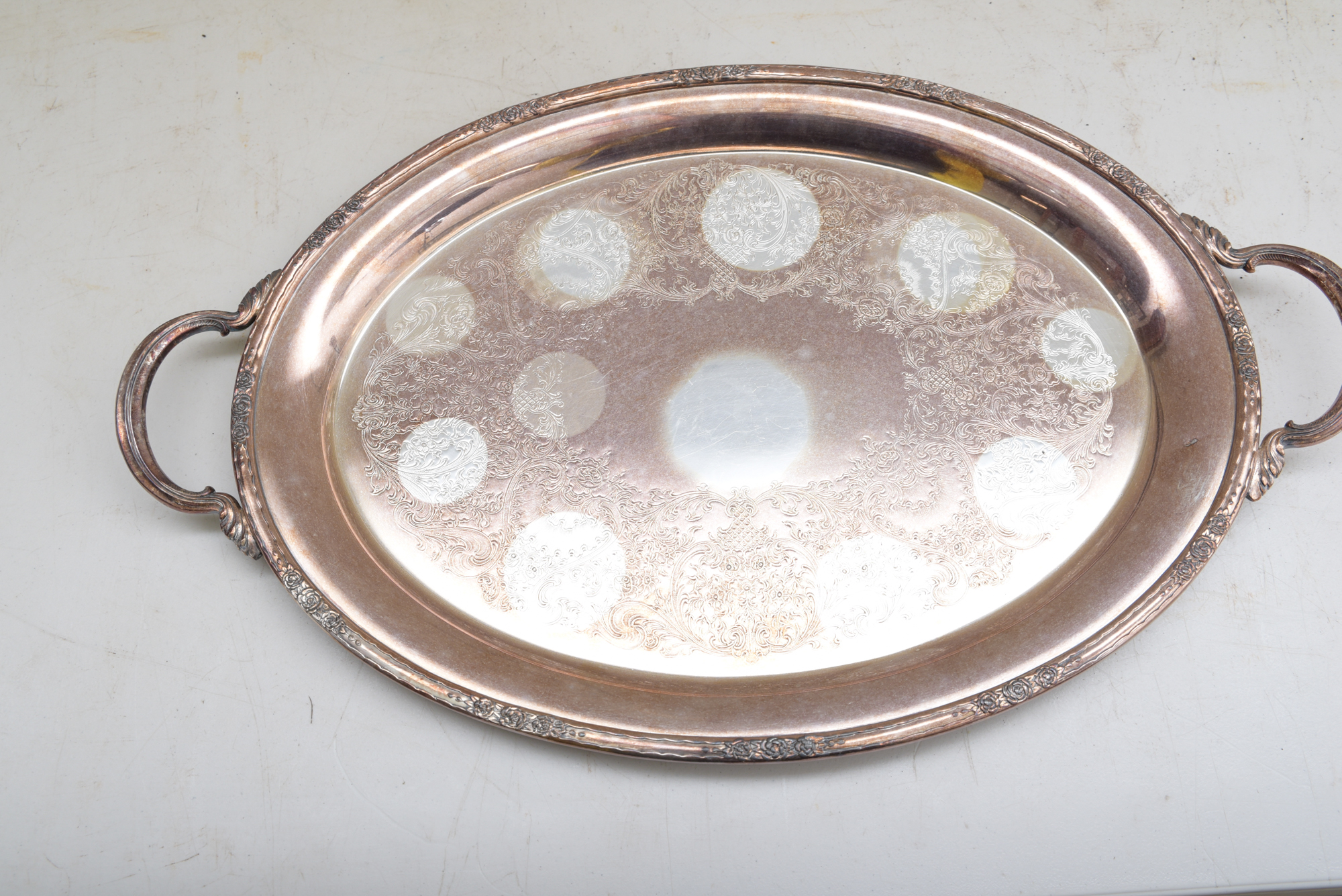 Gorham "Superfine" Silver Plate Platter and International Silver Co. Pieces