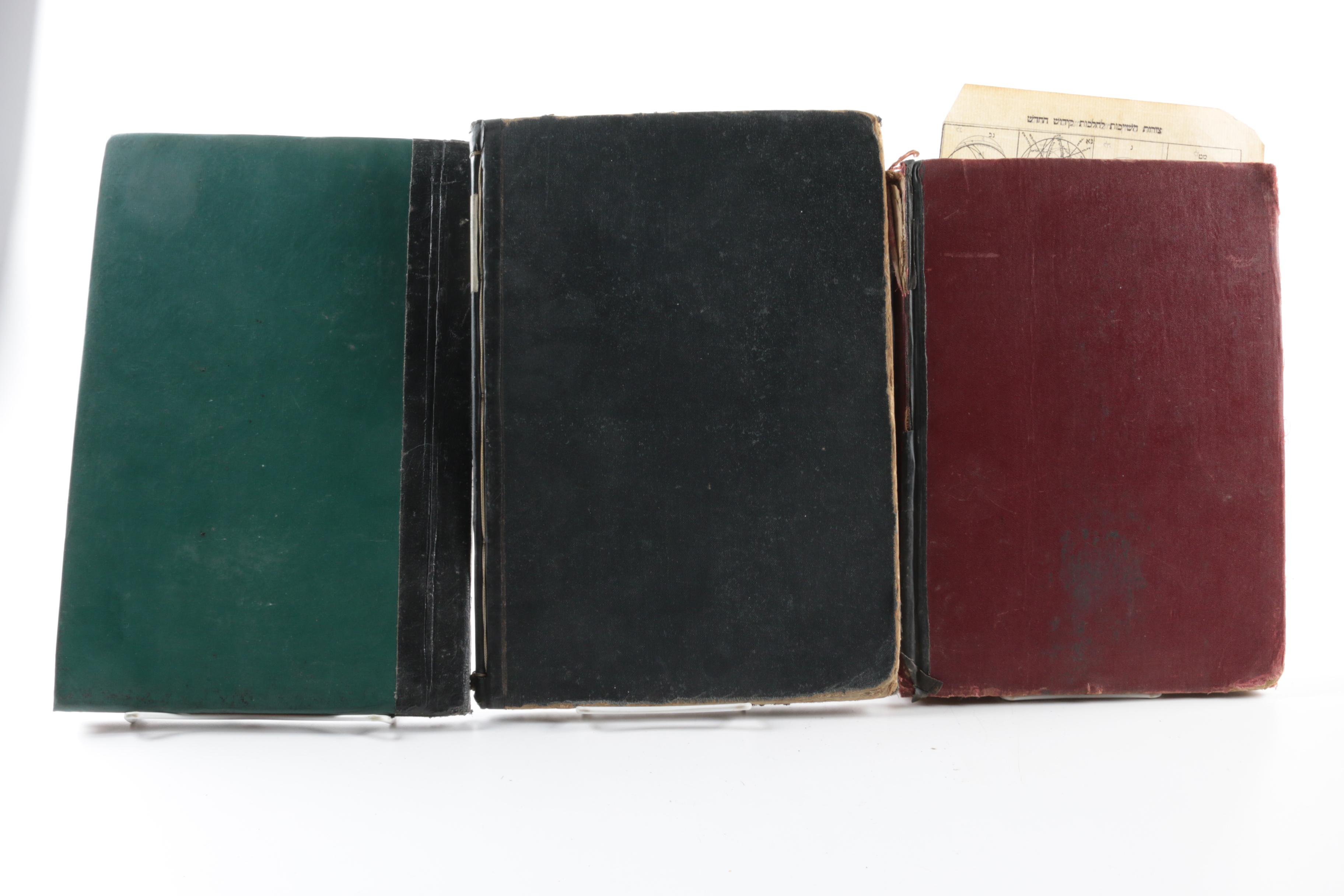 Three Hebrew Books Including a Mishneh Torah