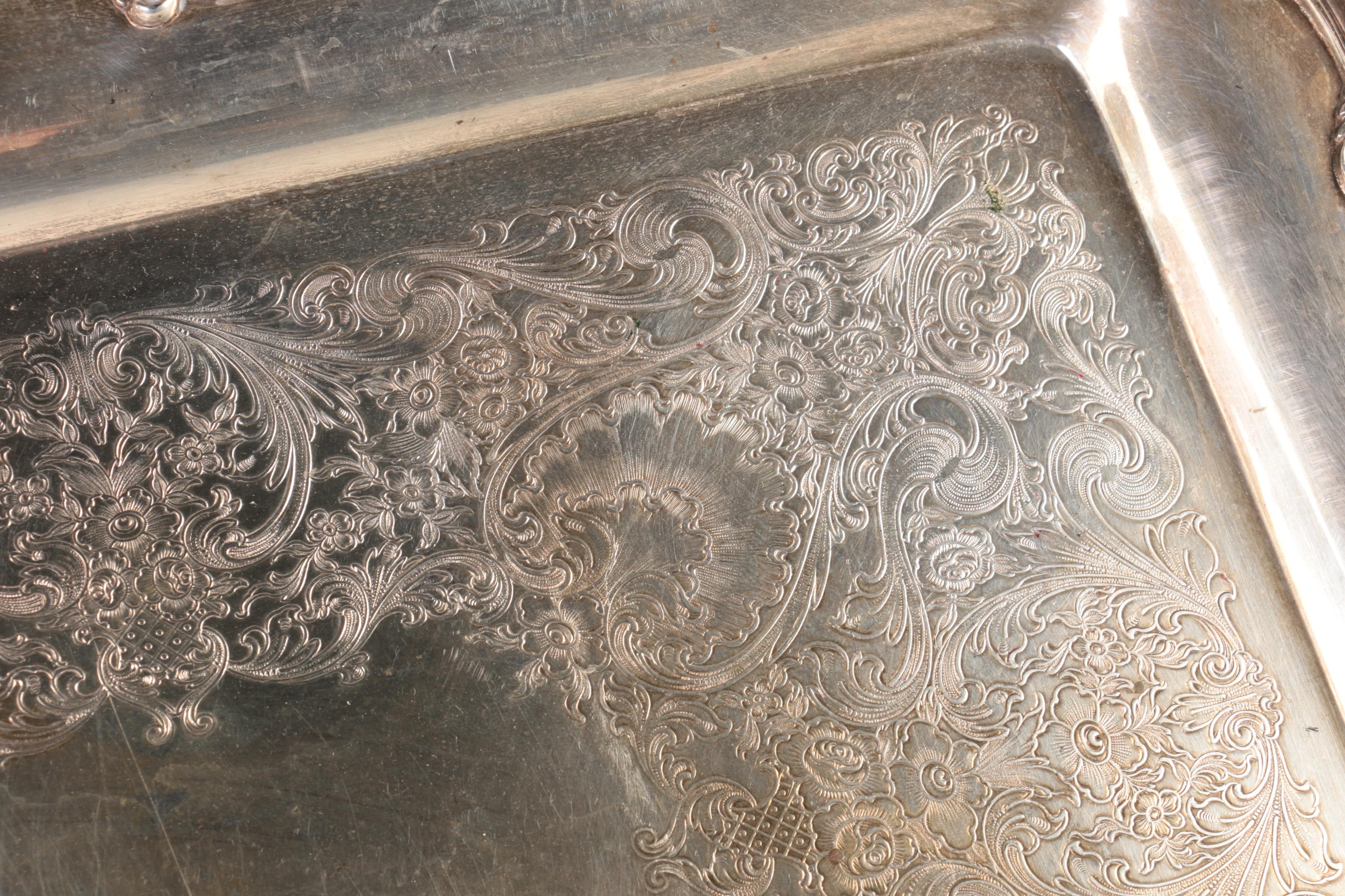 Webster-Wilcox "Rochelle" Silver Plate Large Waiter Tray