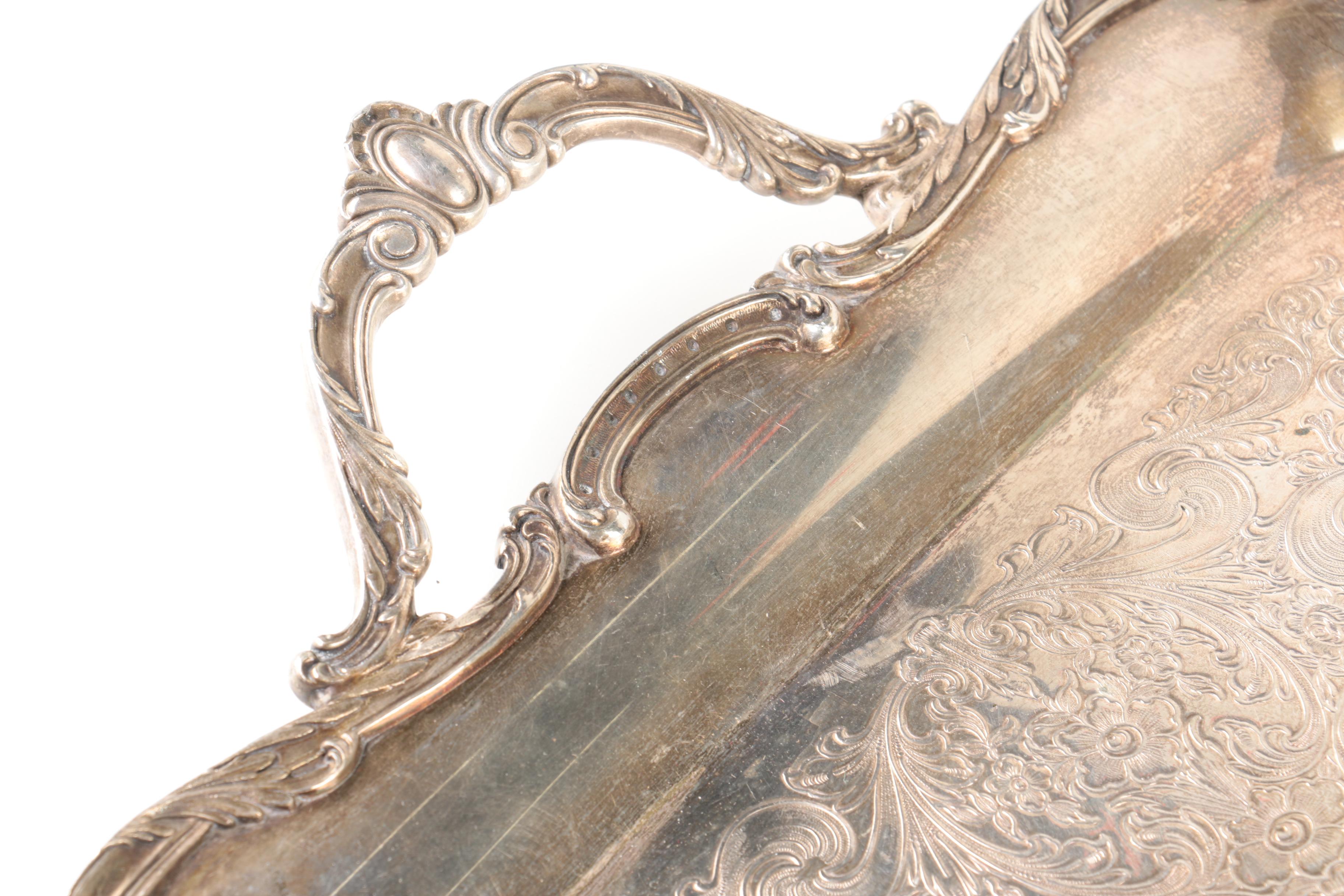 Webster-Wilcox "Rochelle" Silver Plate Large Waiter Tray