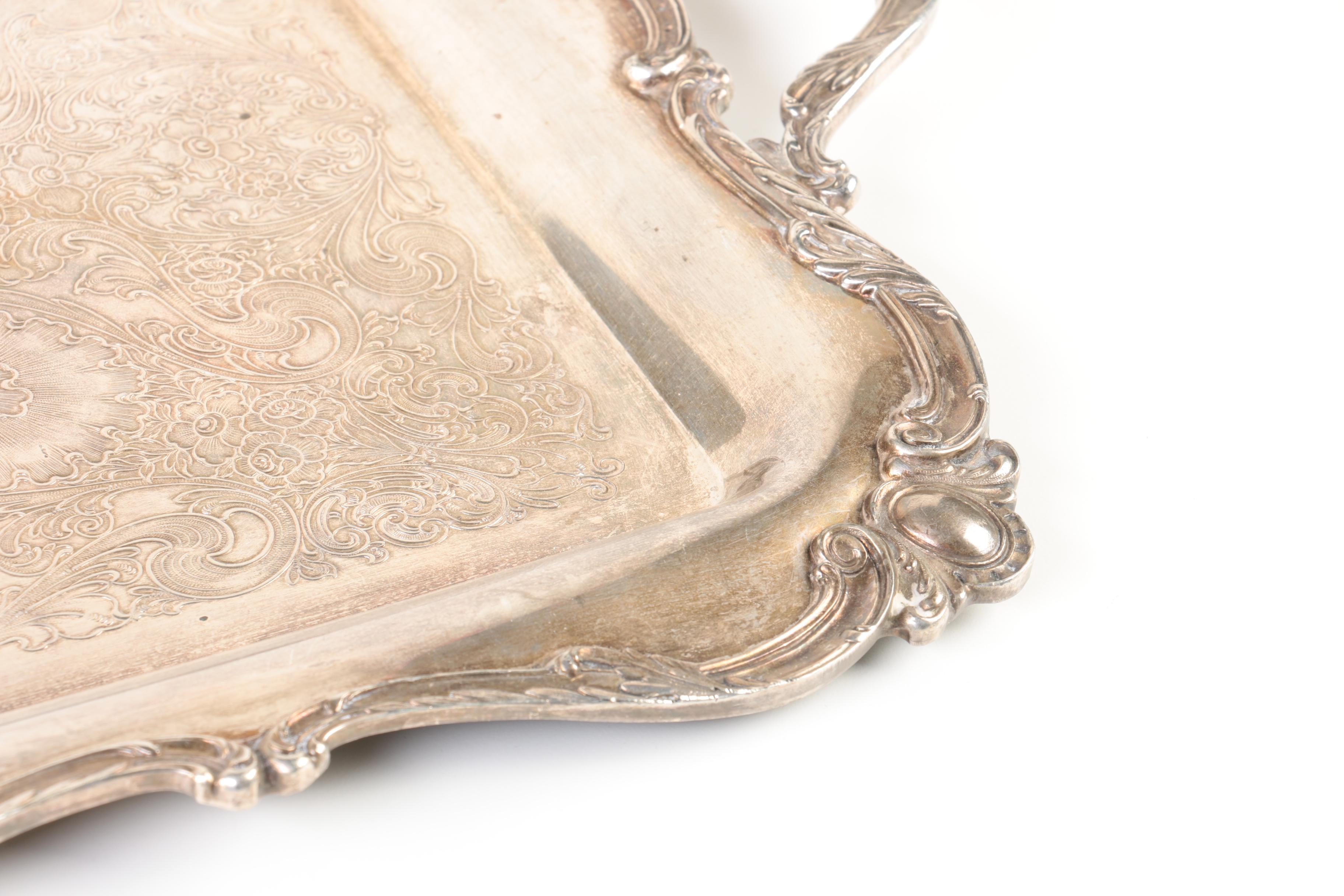 Webster-Wilcox "Rochelle" Silver Plate Large Waiter Tray