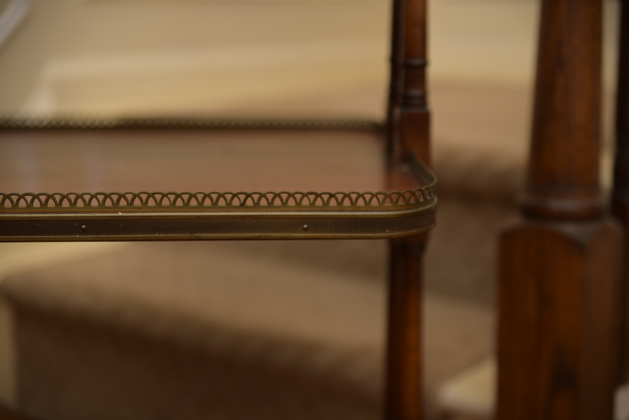 Rectangular Mahogany Dumbwaiter by Old Colony Furniture Company