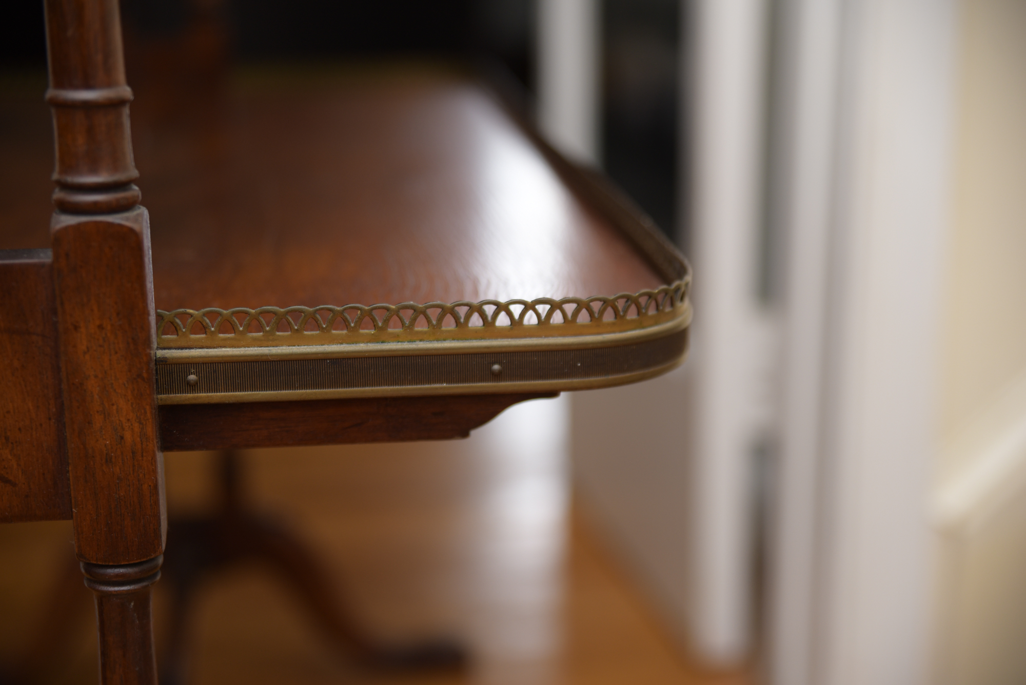 Rectangular Mahogany Dumbwaiter by Old Colony Furniture Company