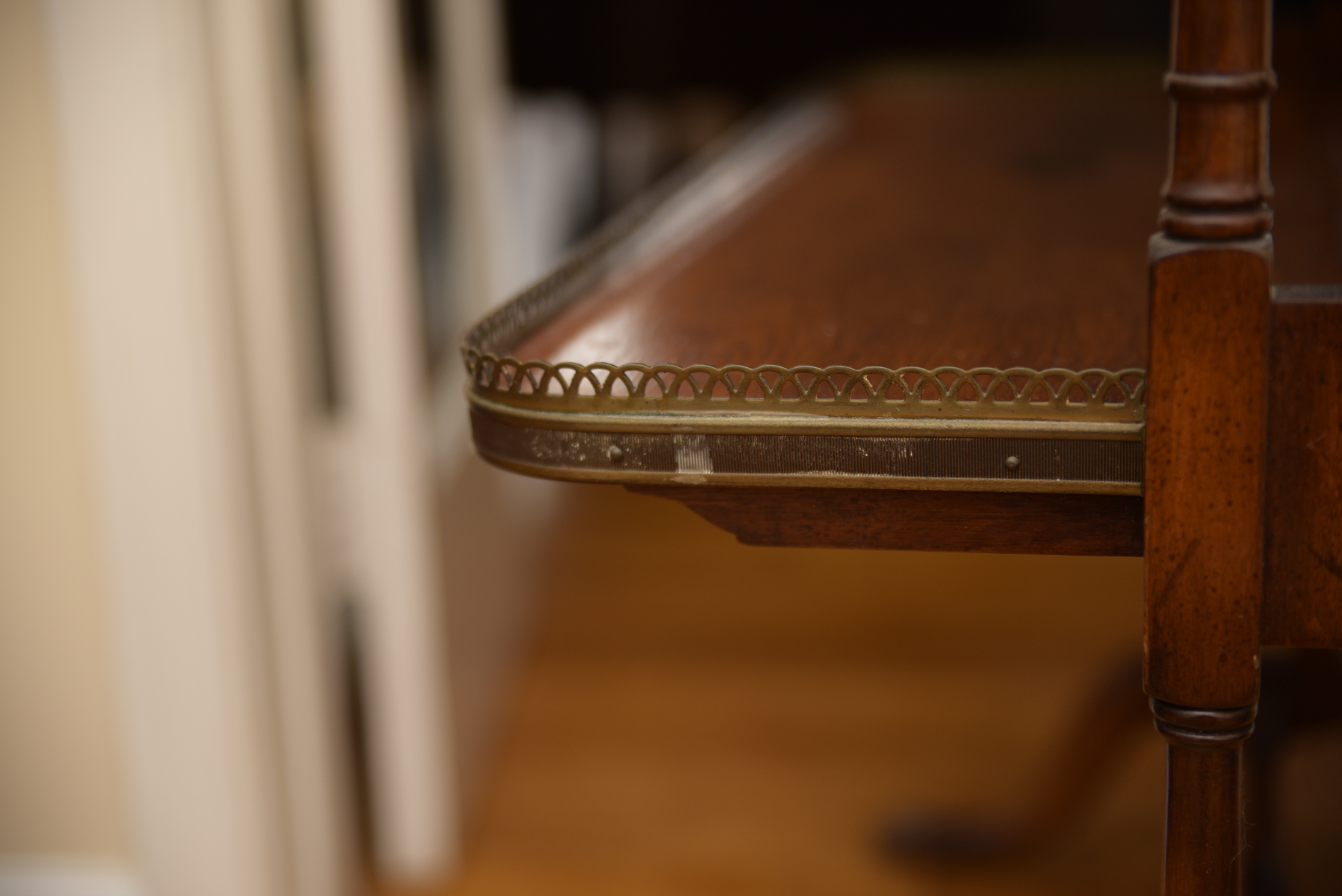 Rectangular Mahogany Dumbwaiter by Old Colony Furniture Company