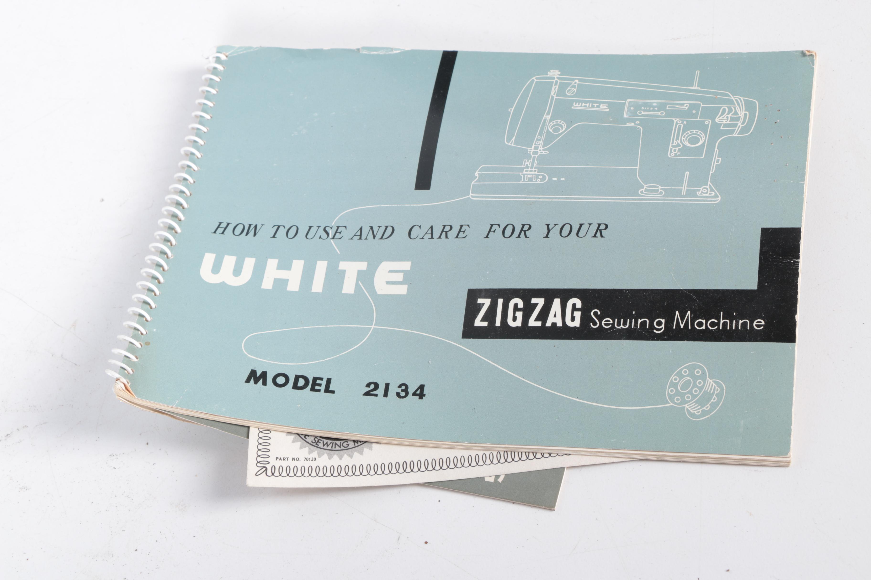 Vintage White Sewing Machine