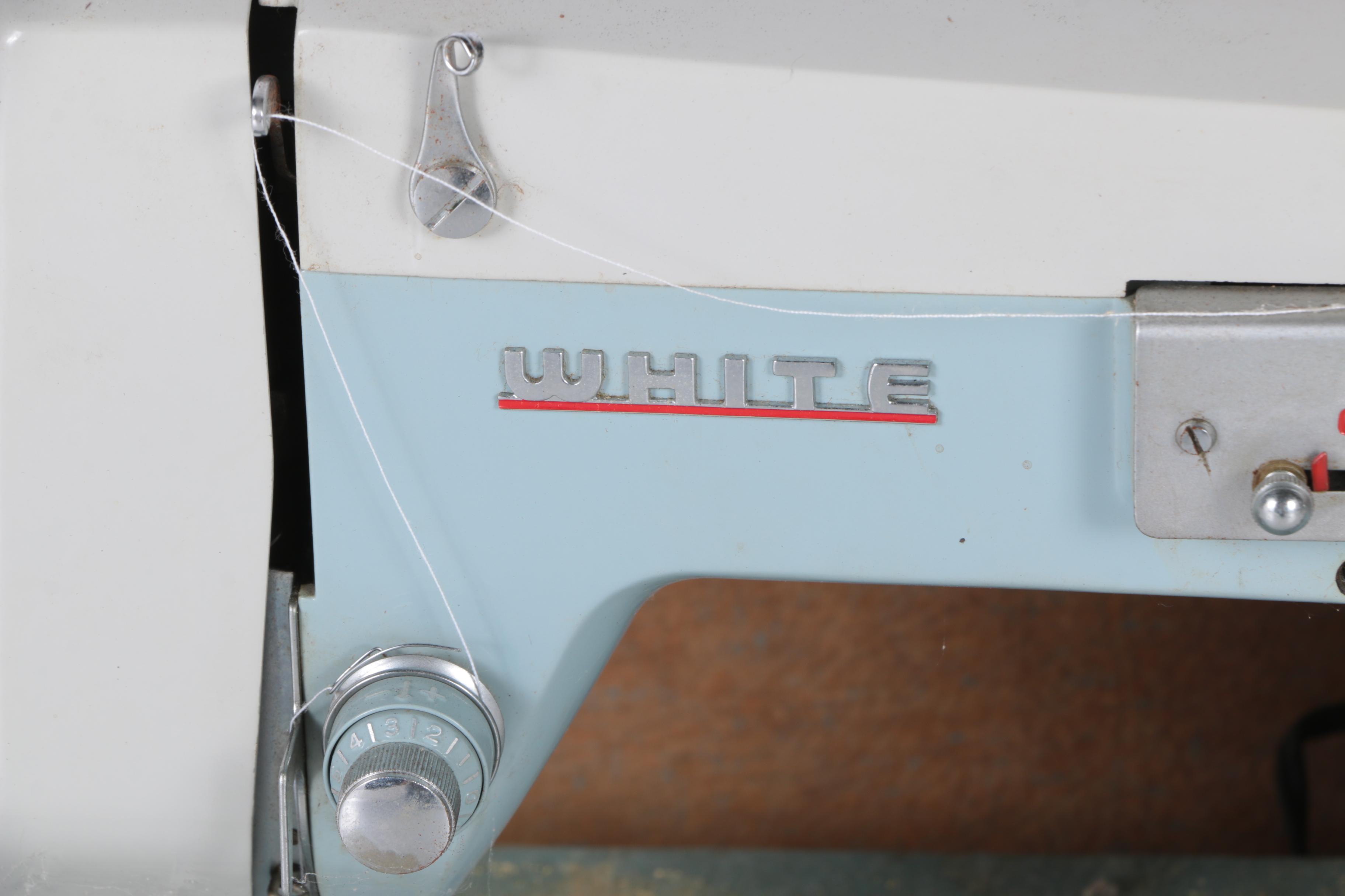 Vintage White Sewing Machine