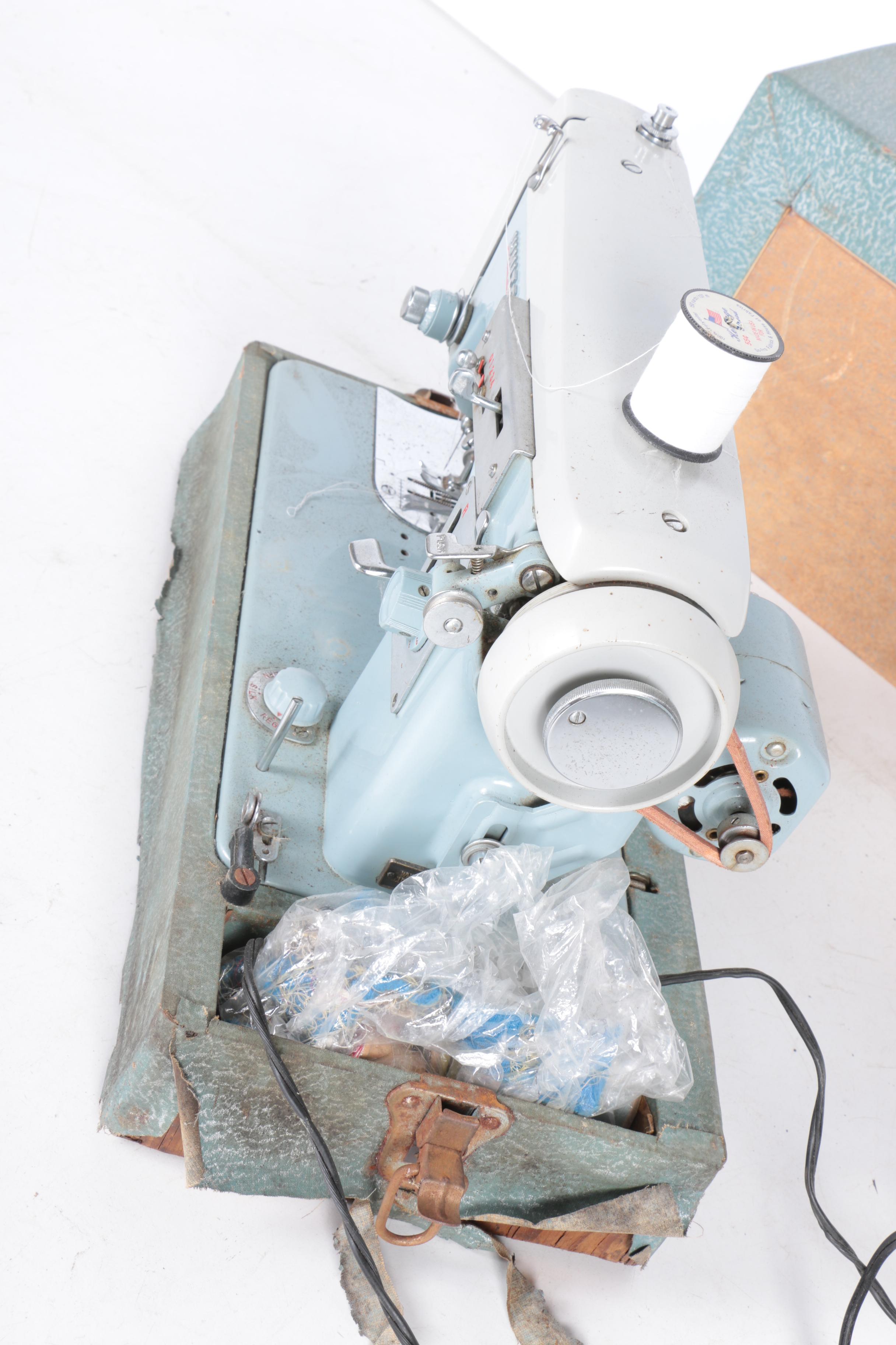 Vintage White Sewing Machine