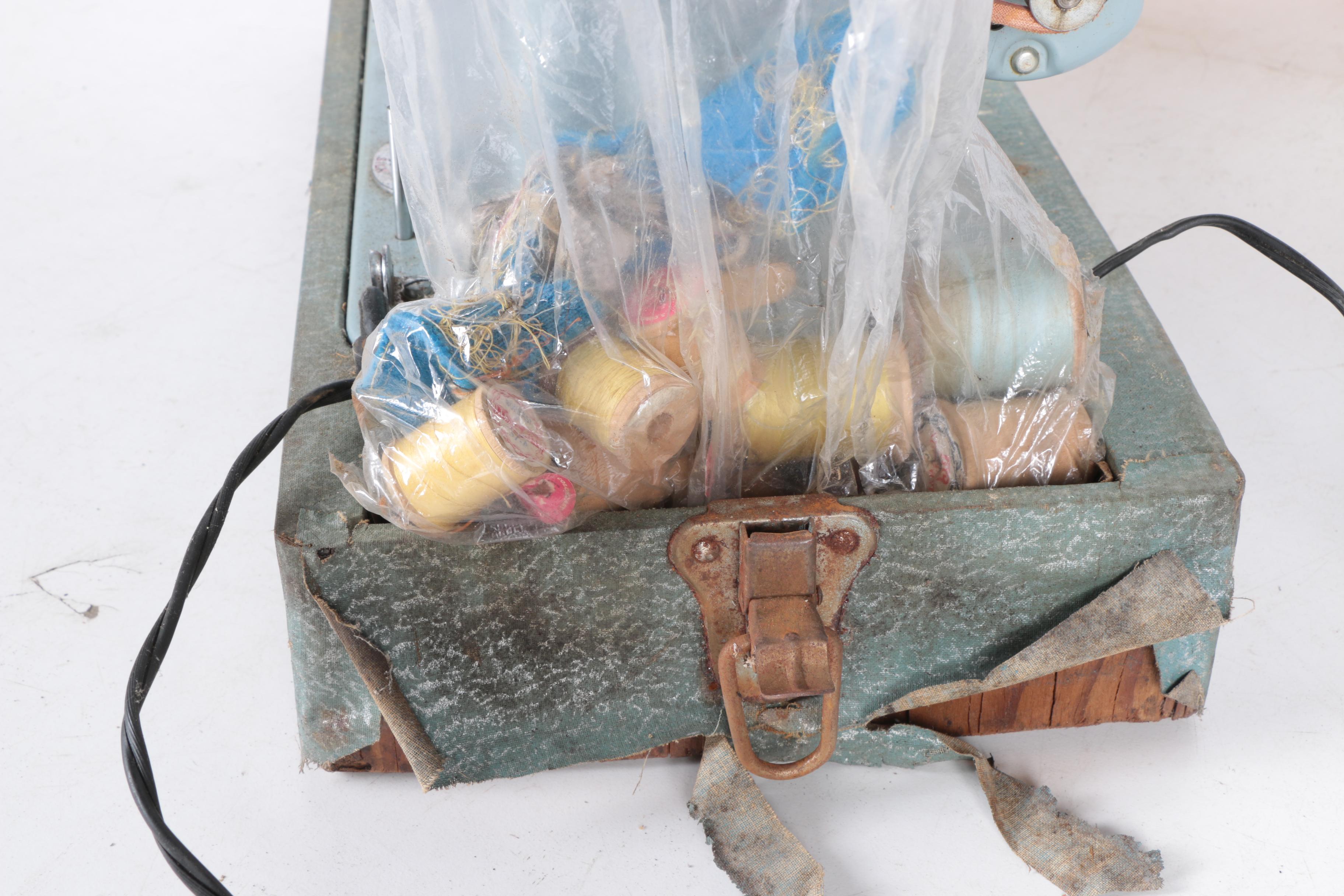 Vintage White Sewing Machine