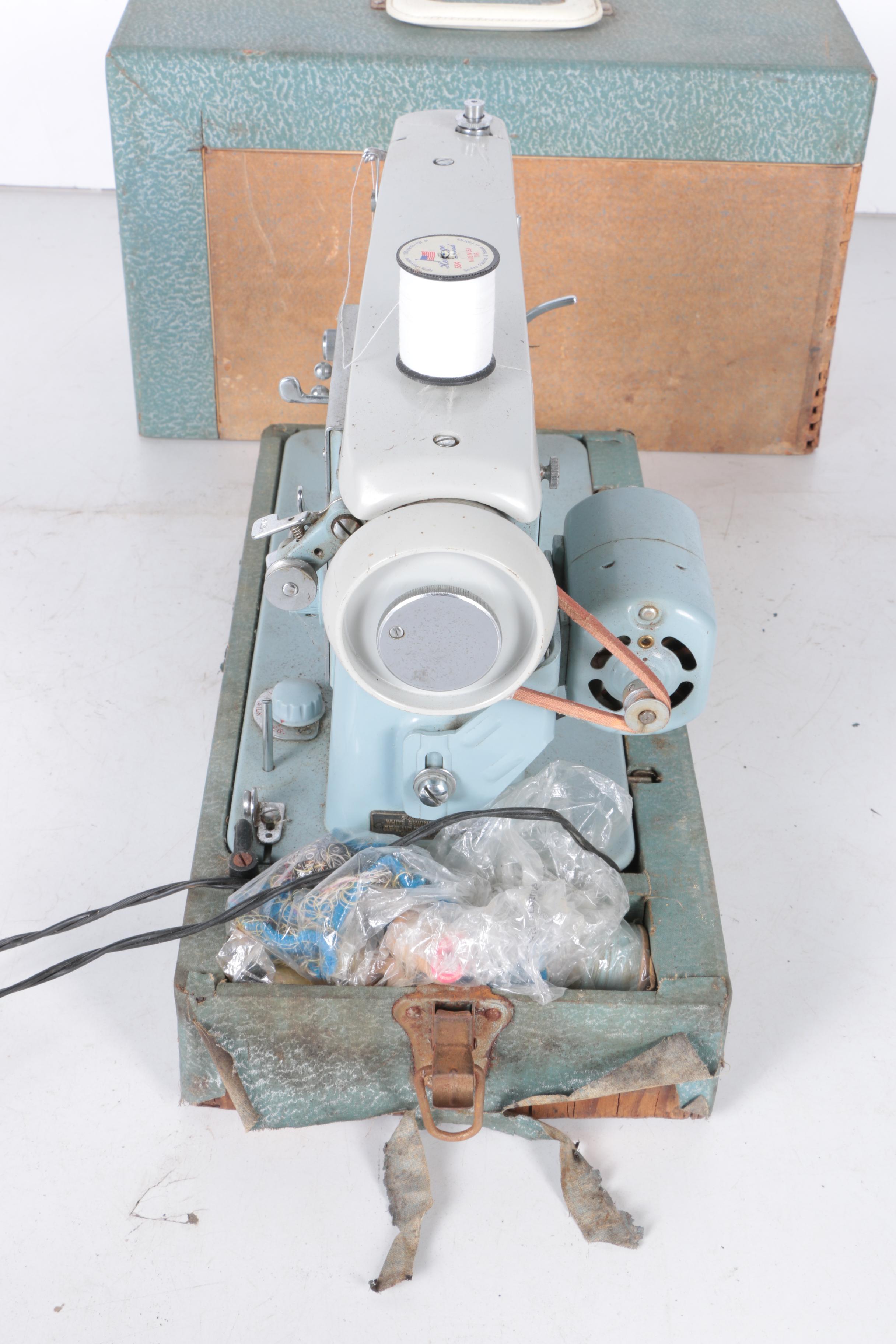 Vintage White Sewing Machine