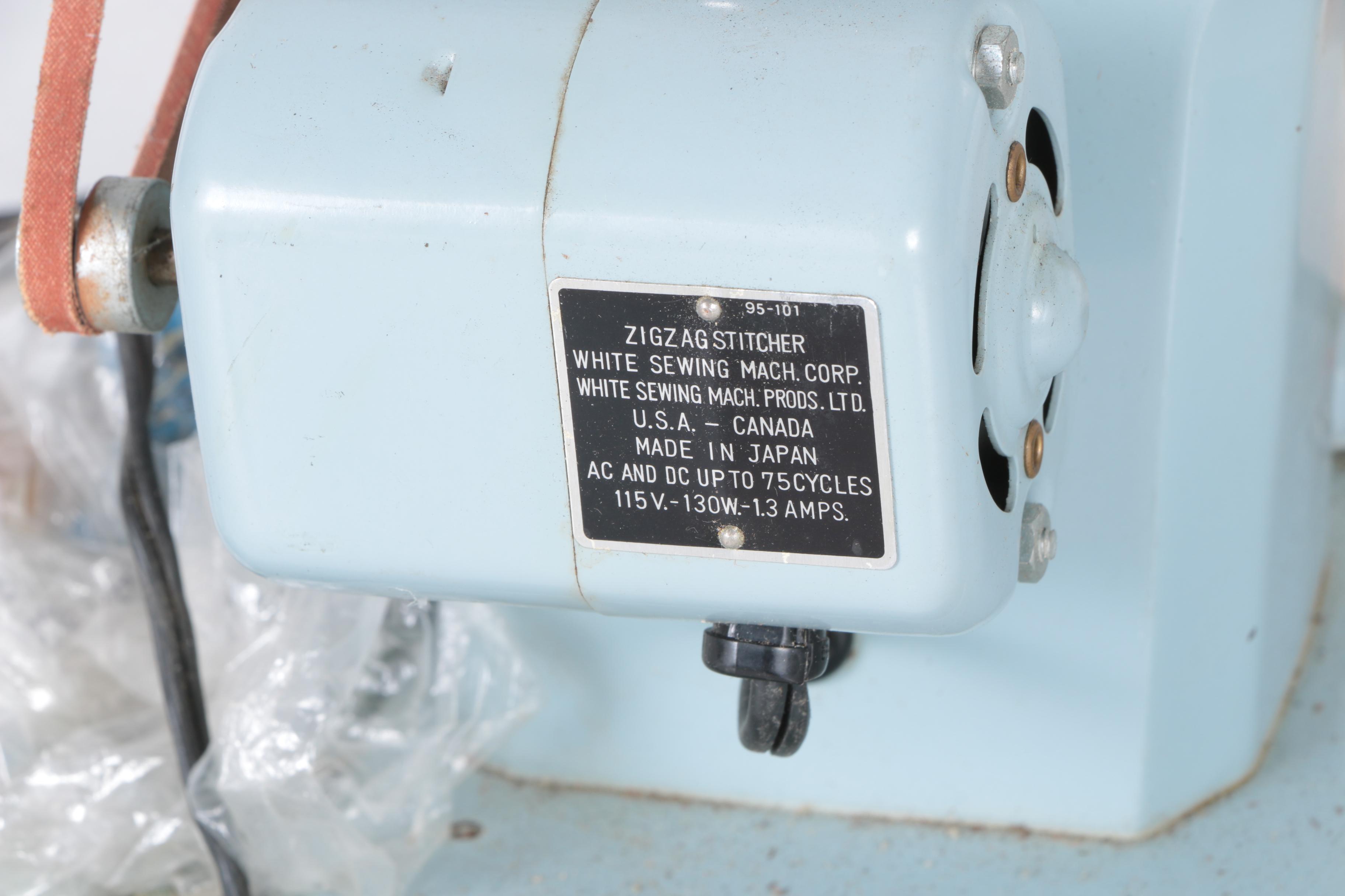 Vintage White Sewing Machine