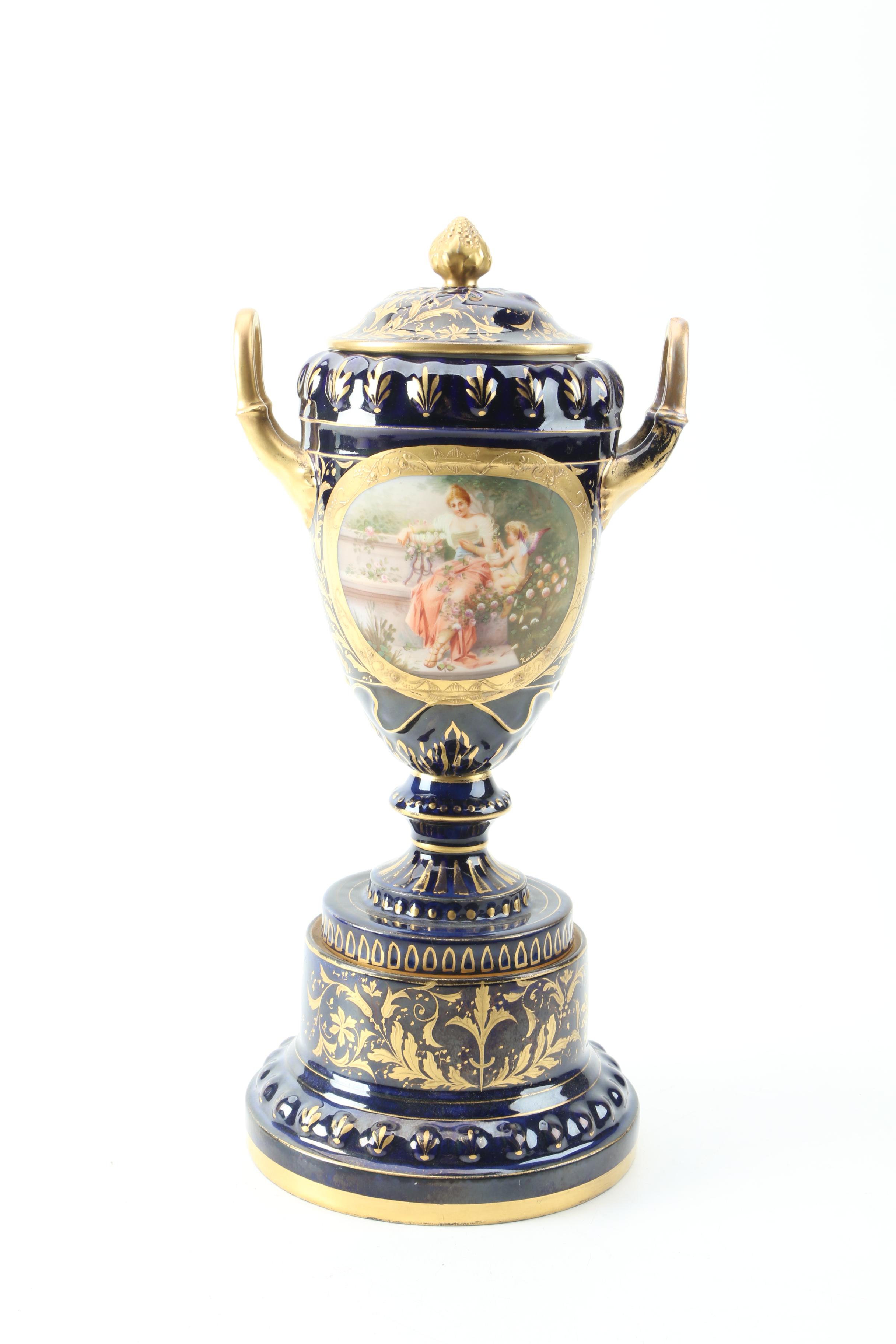 Ackermann and Fritze Royal Vienna Urns