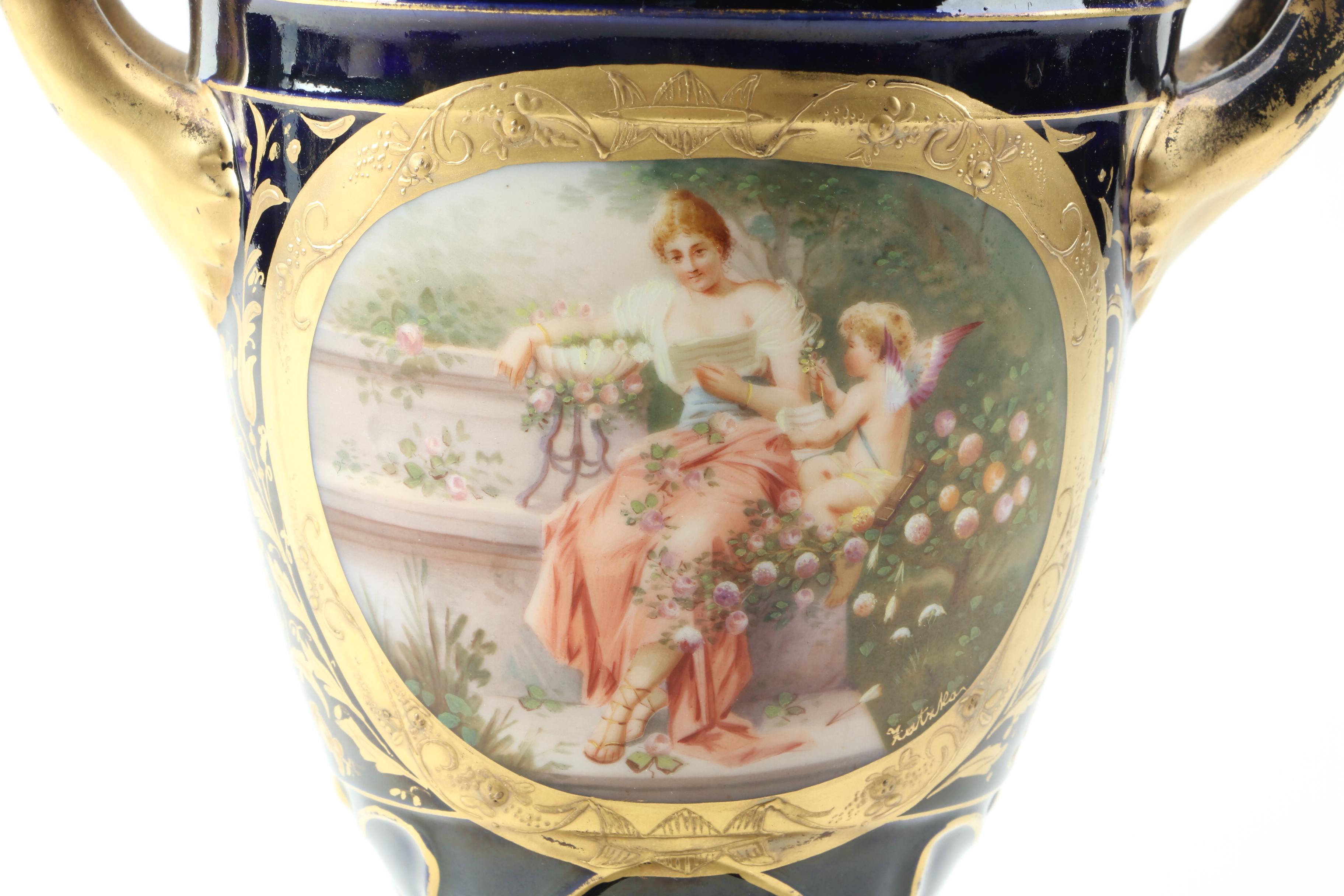 Ackermann and Fritze Royal Vienna Urns