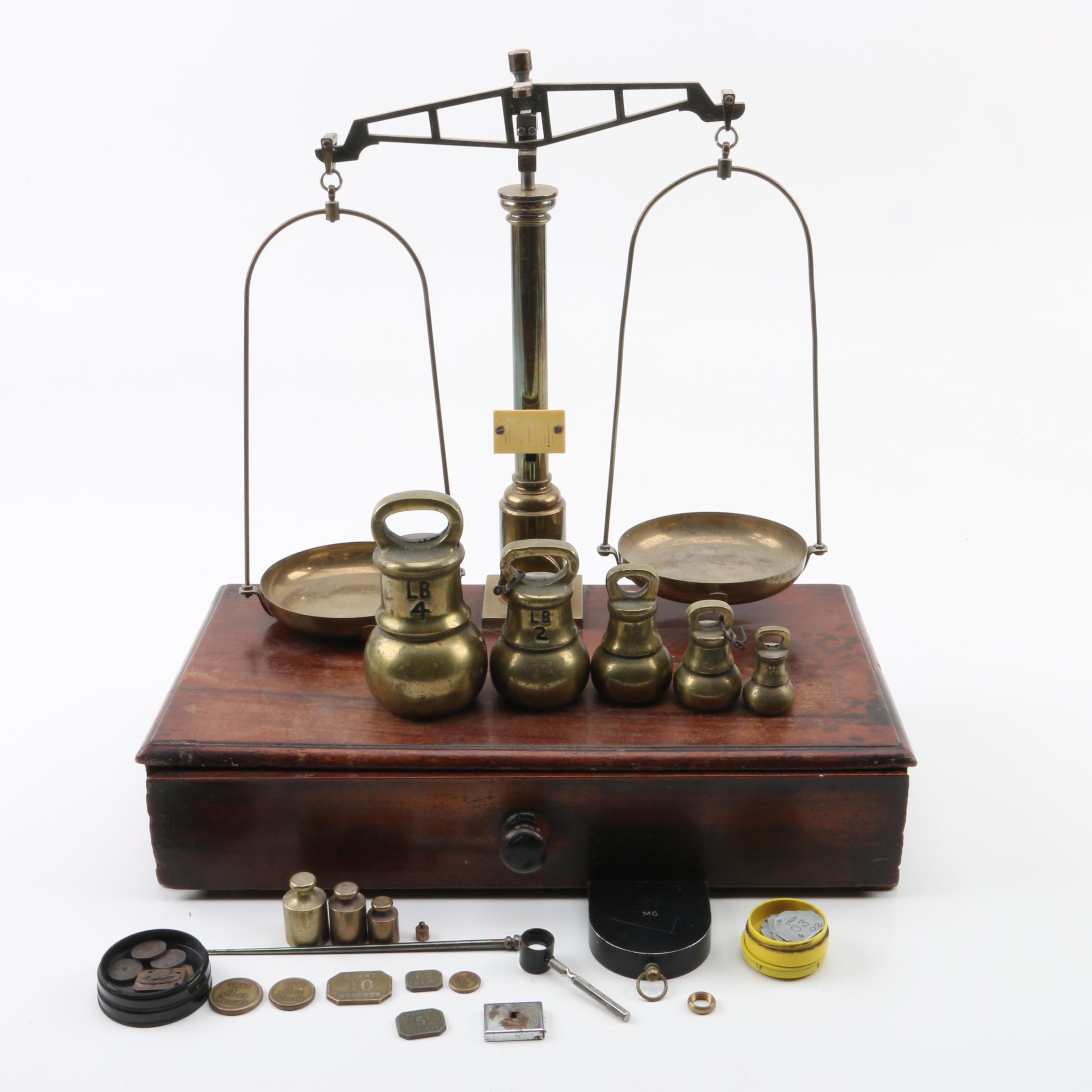 Equal Arm Balance Scale with Weights