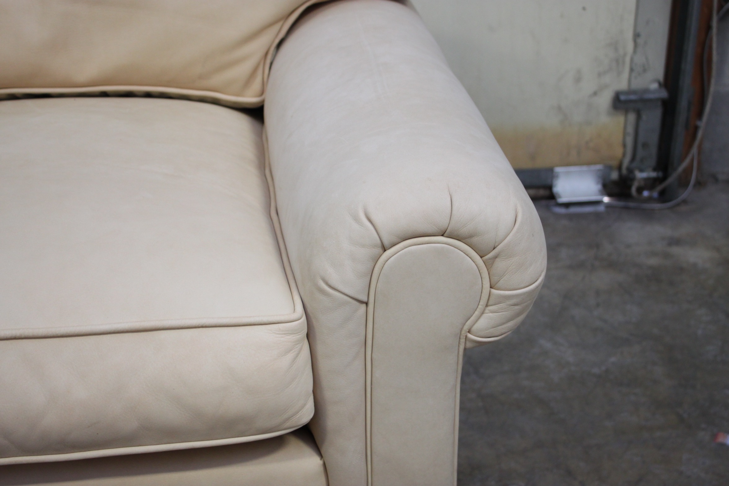 Faux Leather Lounge Chair with Ottoman by Henredon